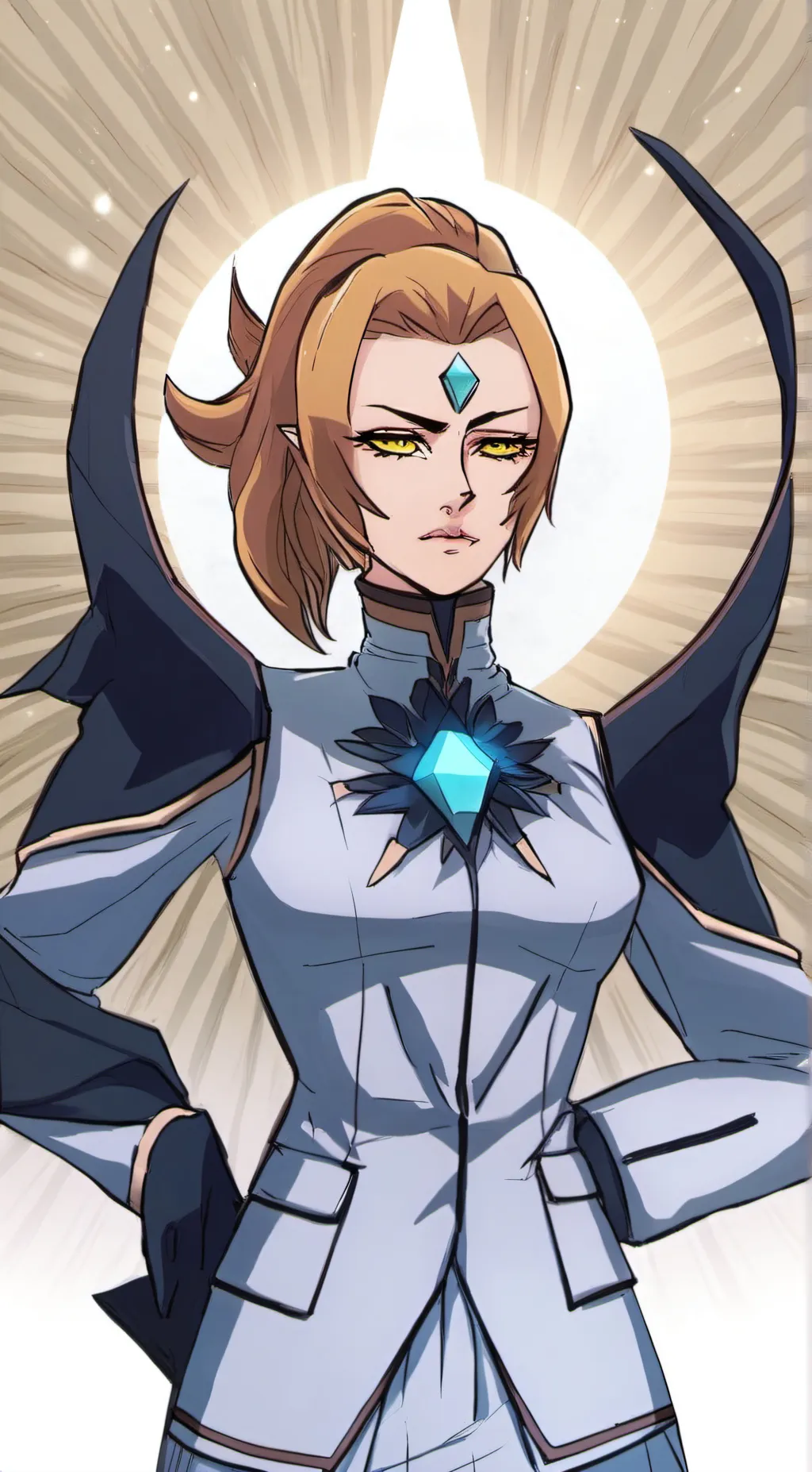 ai character: Yellow diamond background