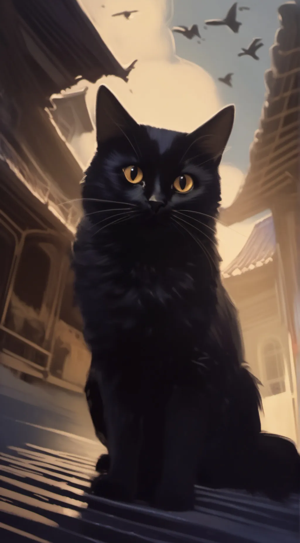 ai character: spooky background