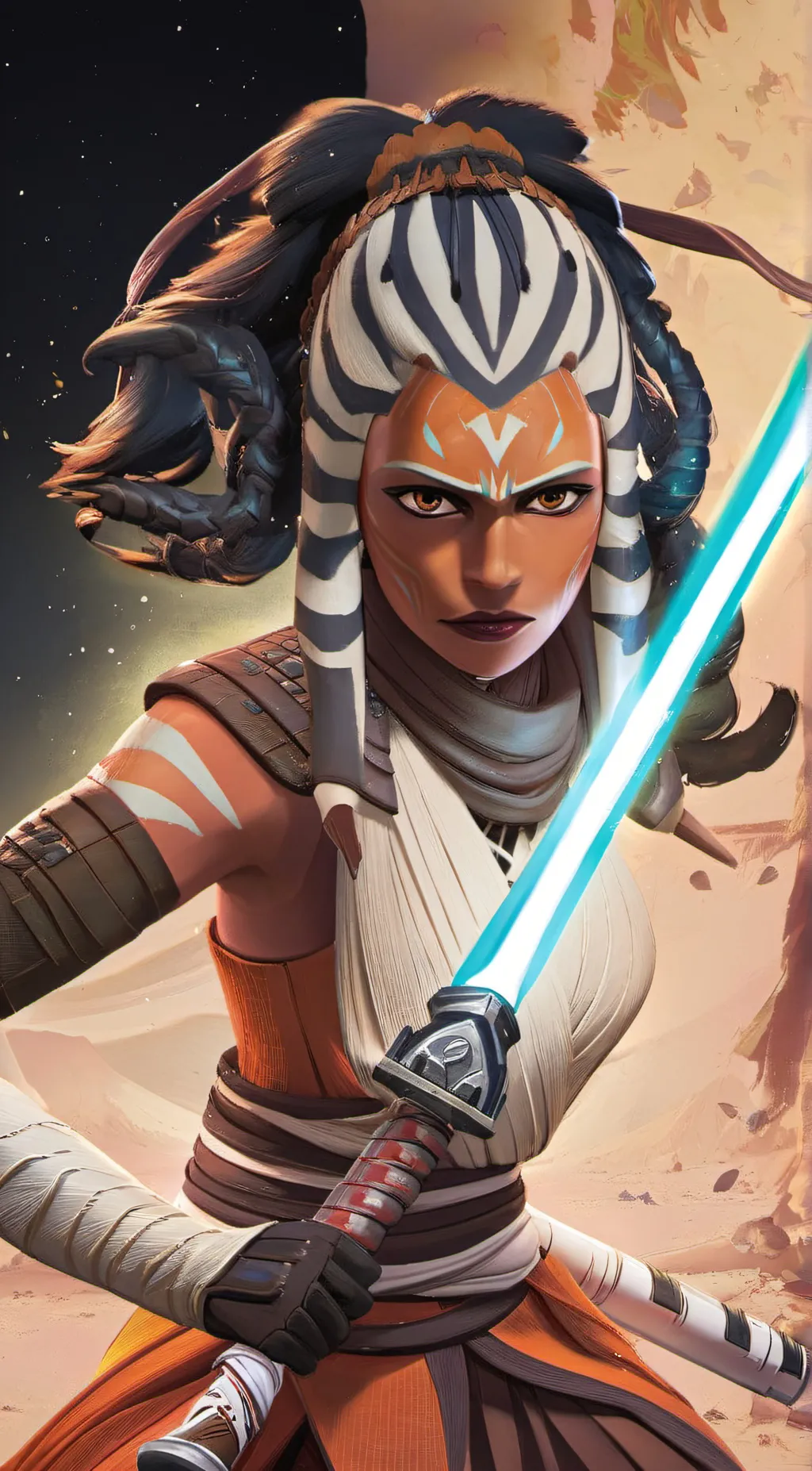 ai character: Ahsoka tano background