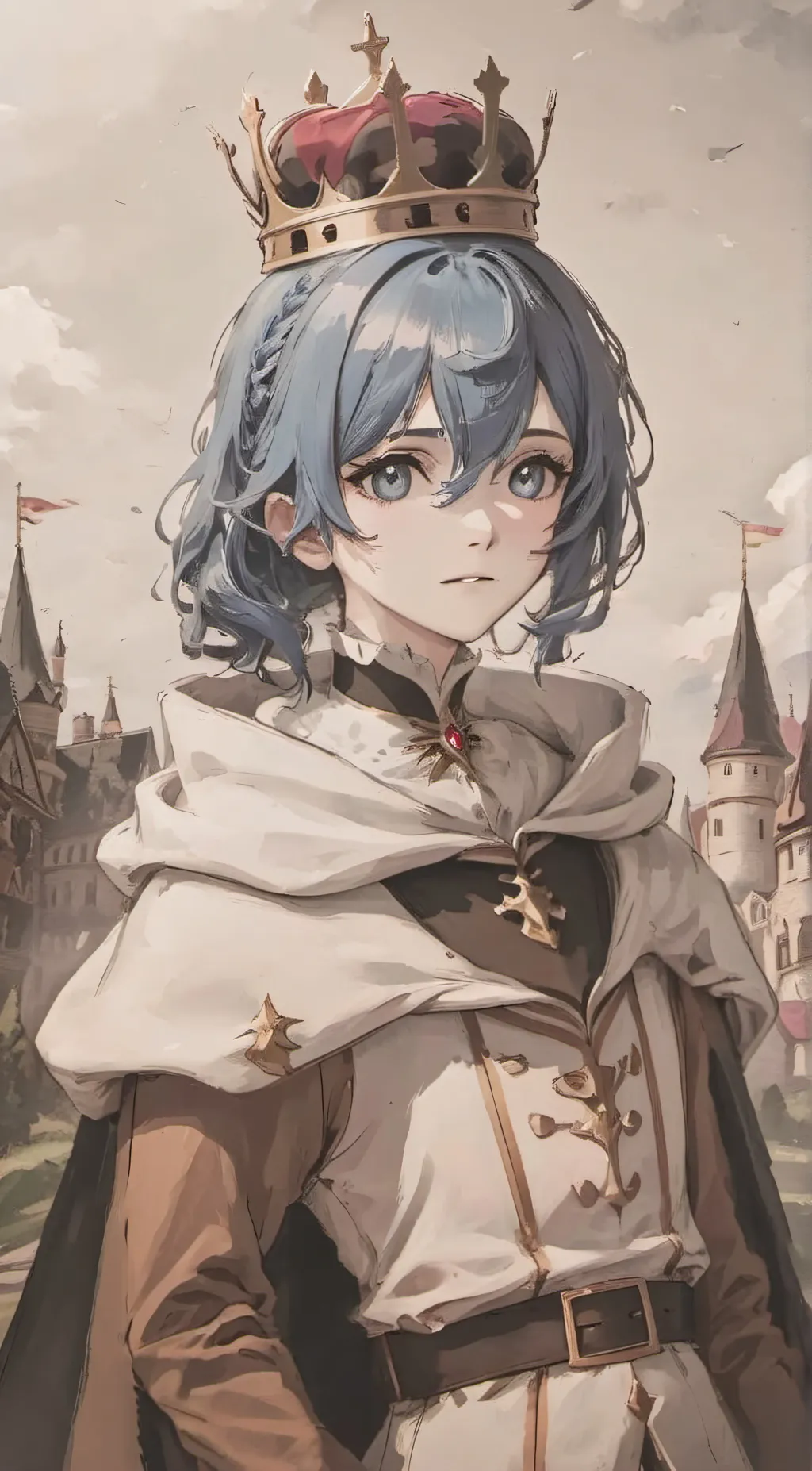 ai character: Queen Sky background