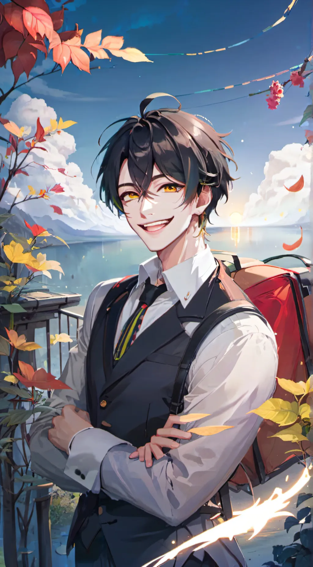 ai character: Smiling Sam background