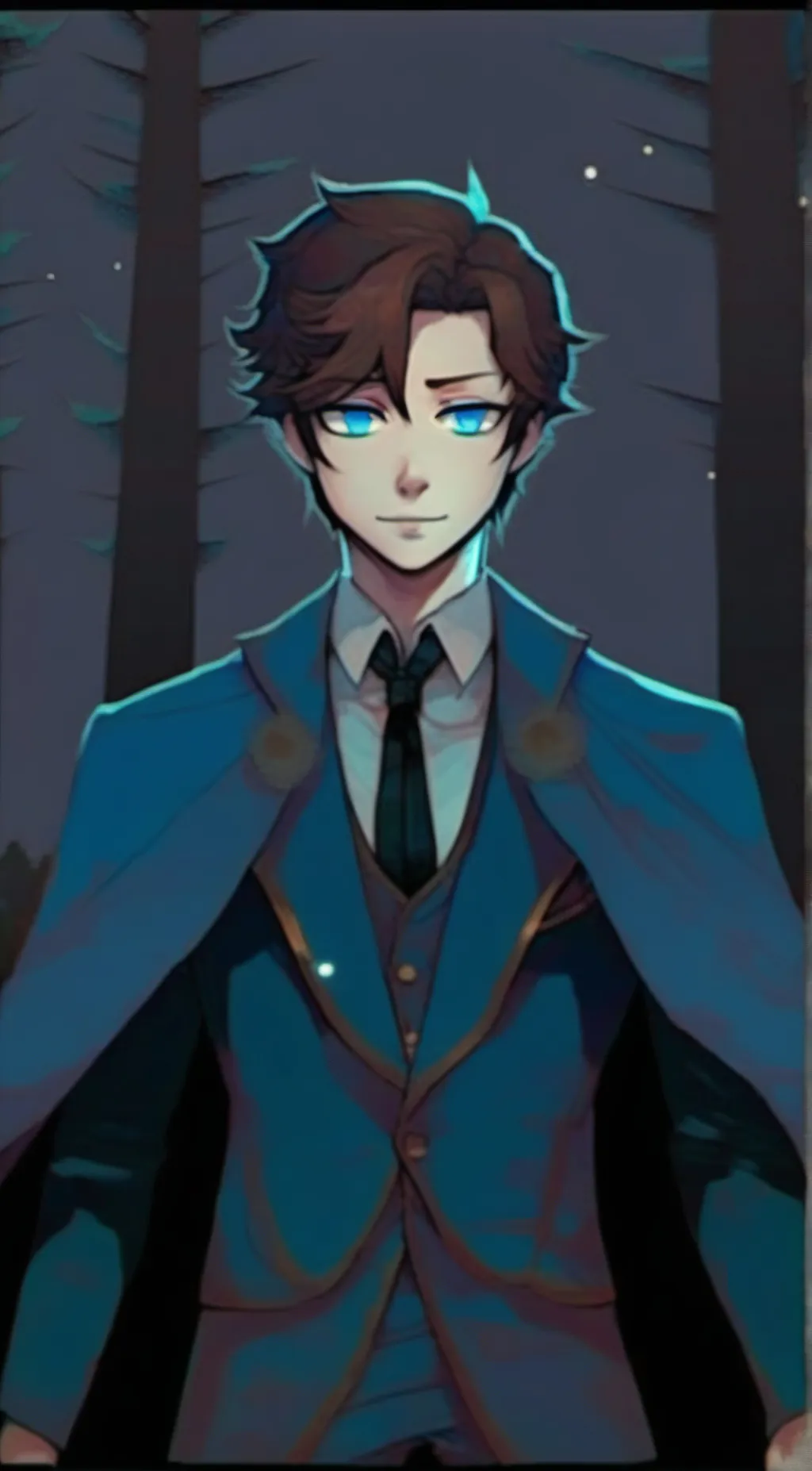 ai character: Dipper Gleeful  background