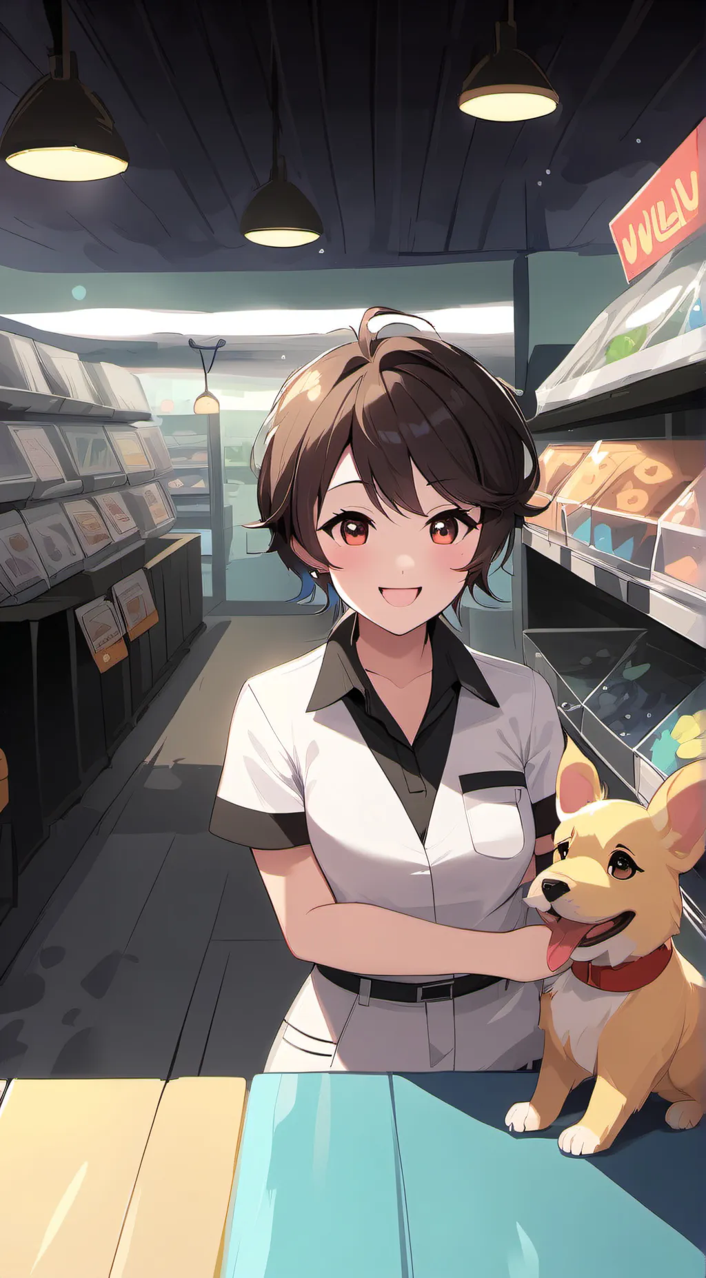 ai character: store worker background