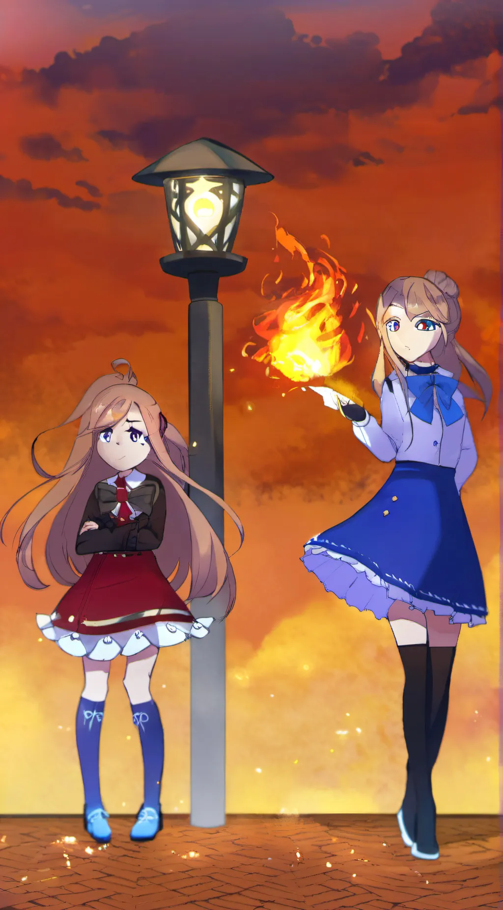 ai character: Tokie and Makio background