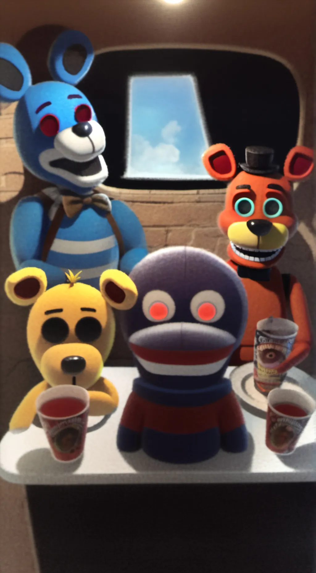 ai character: fnaf crew background