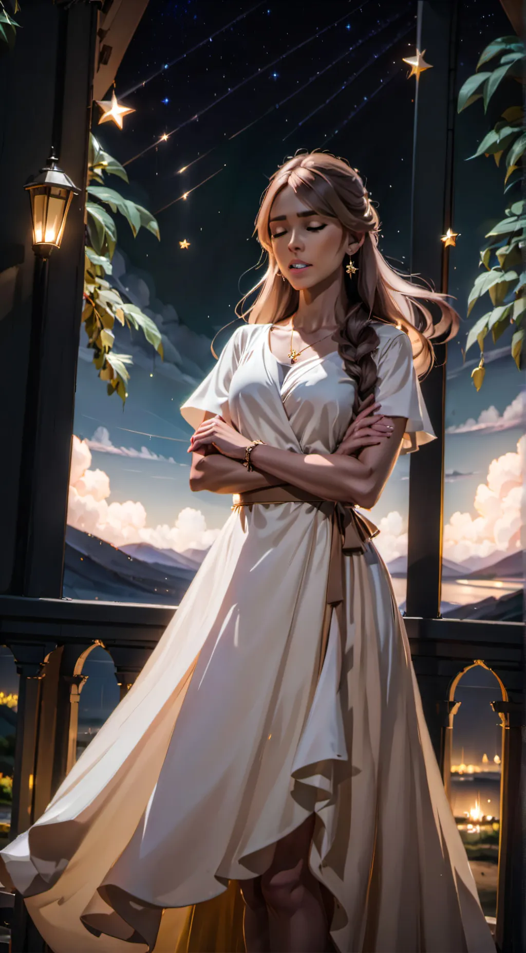 ai character: Adrienne  background