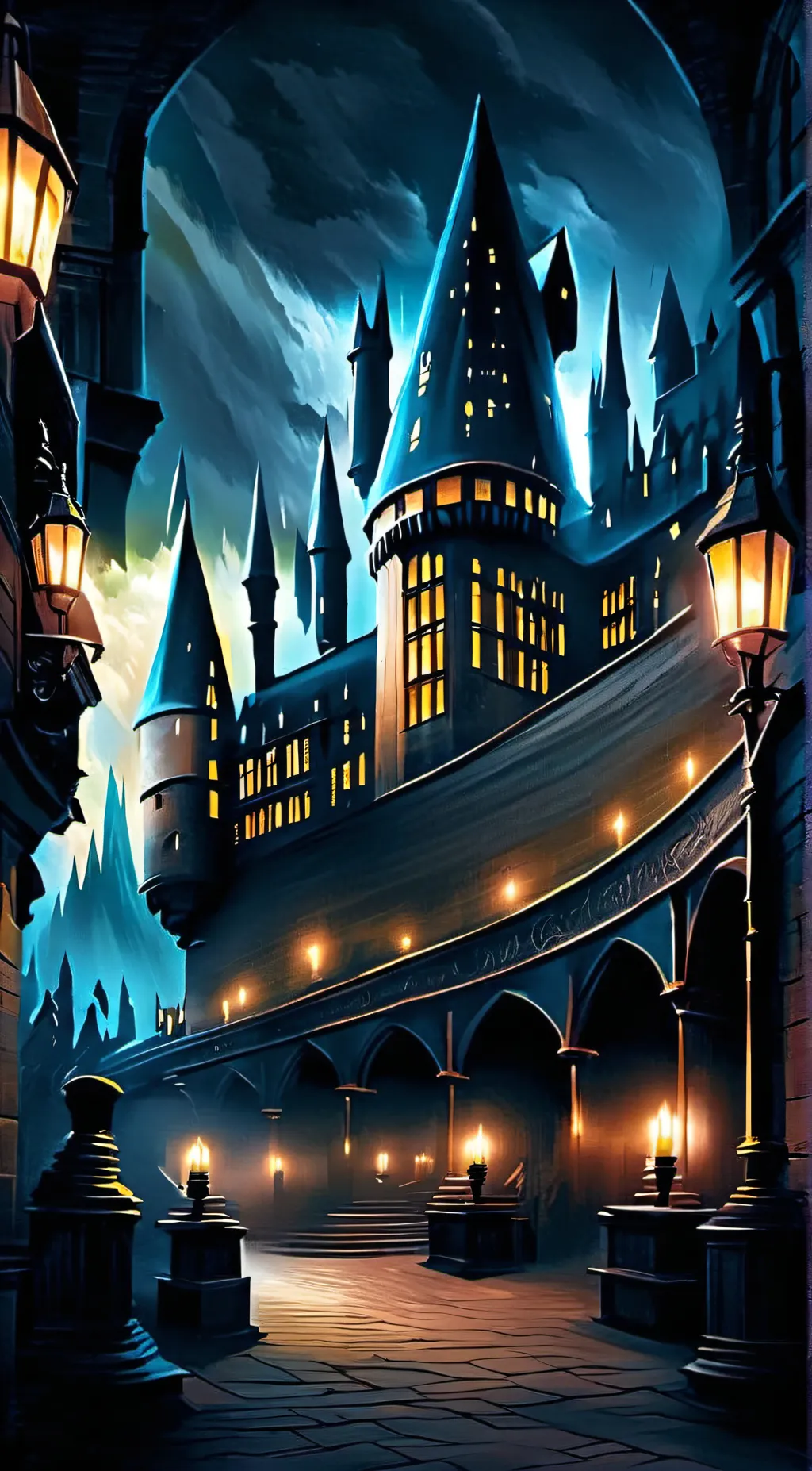 ai character: Hogwarts background