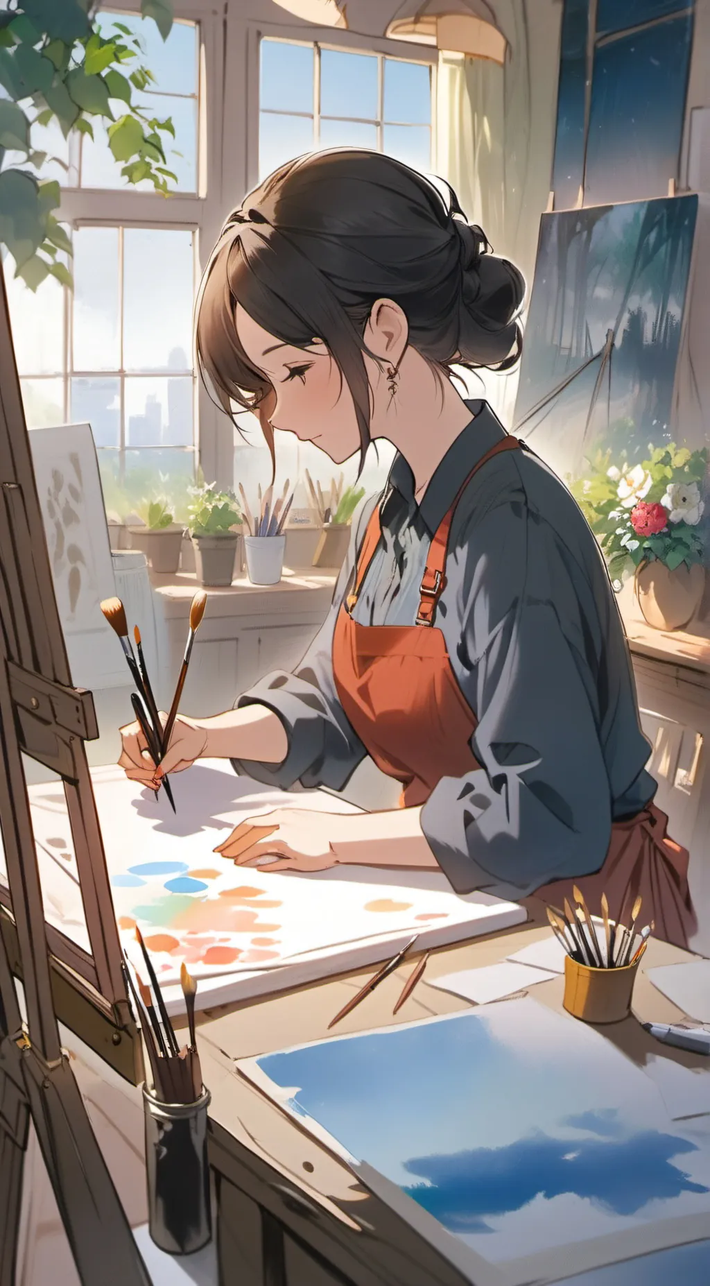 ai character: holly  background