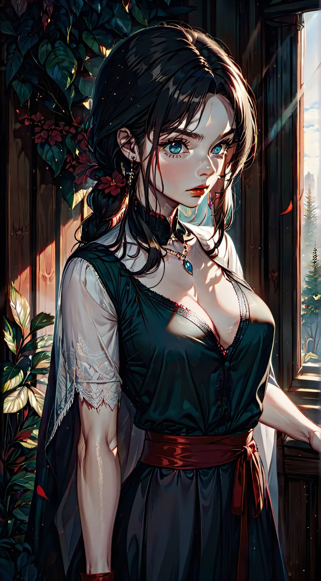 ai character: Rose background