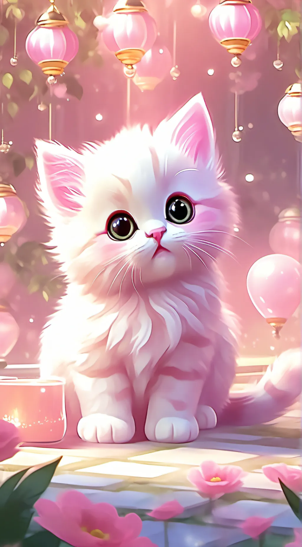 ai character: cute kitten background