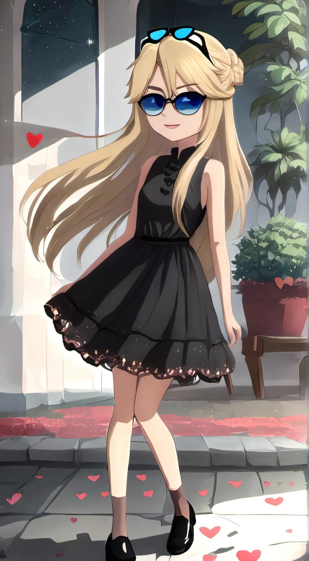 ai character: rose background