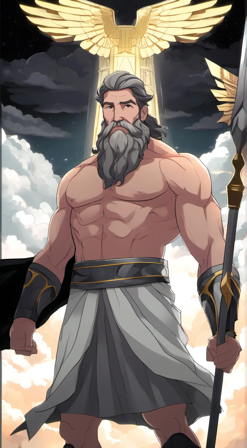 ai character: zeus background