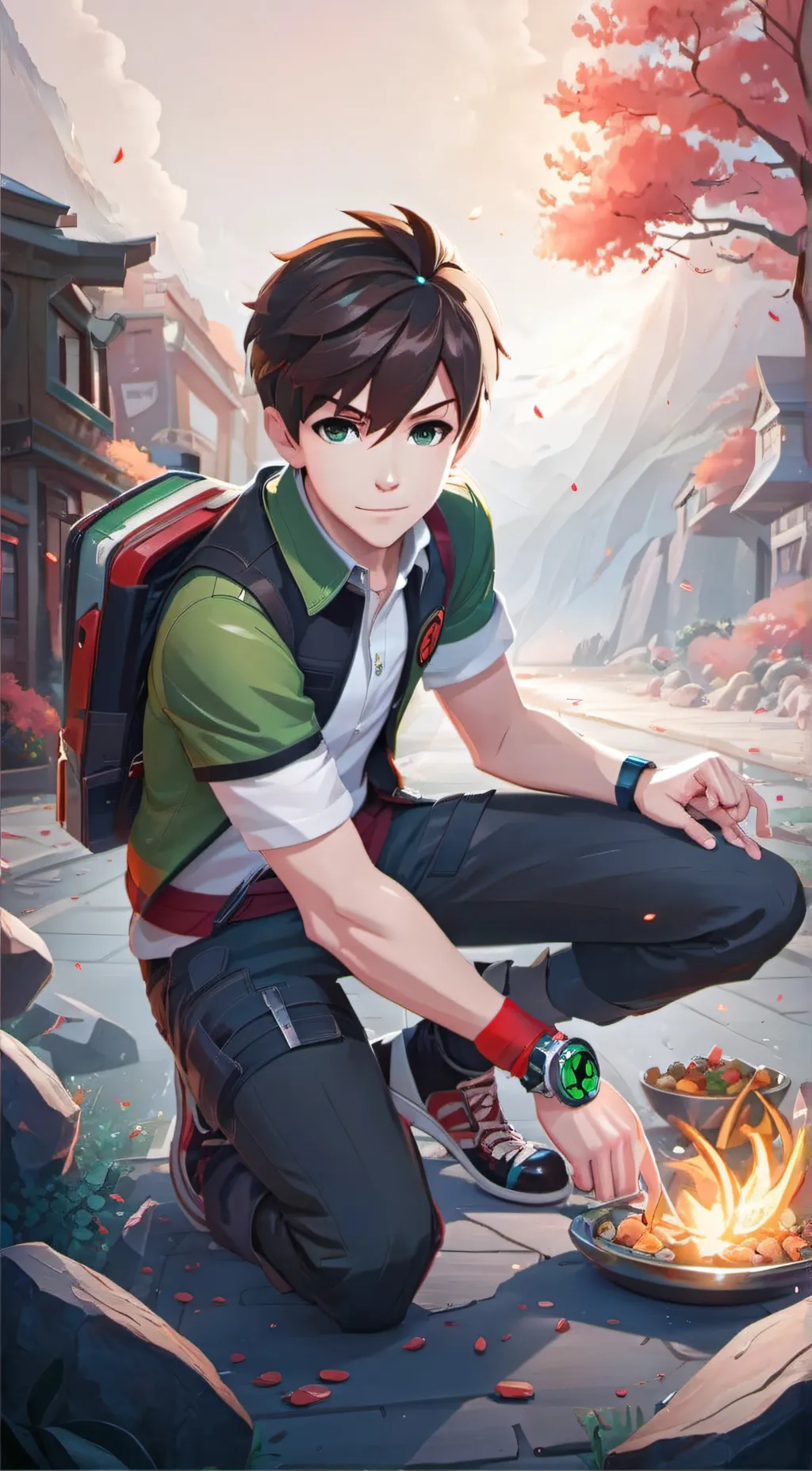 ai character: ben 10 background