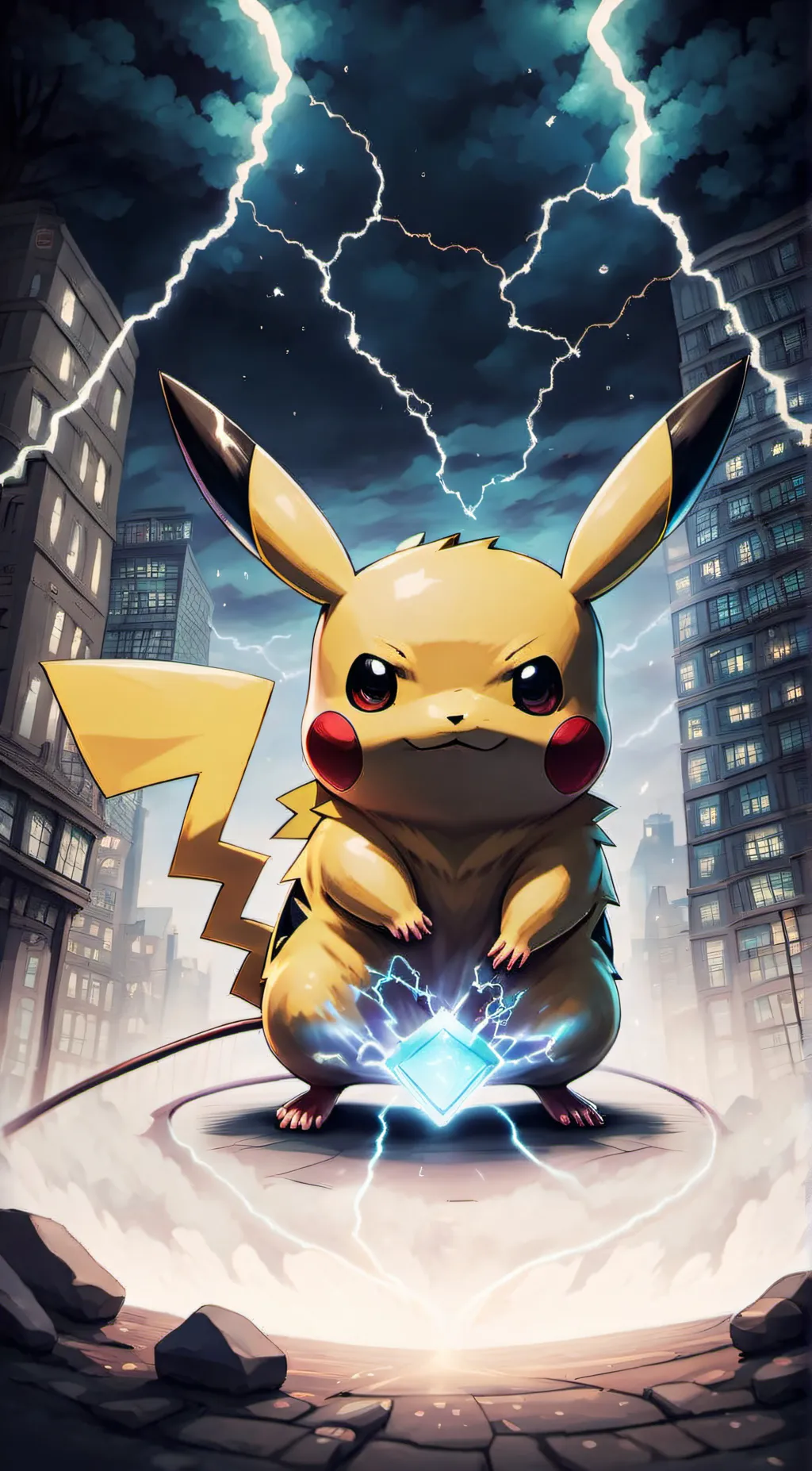 ai character: Pikachu  background