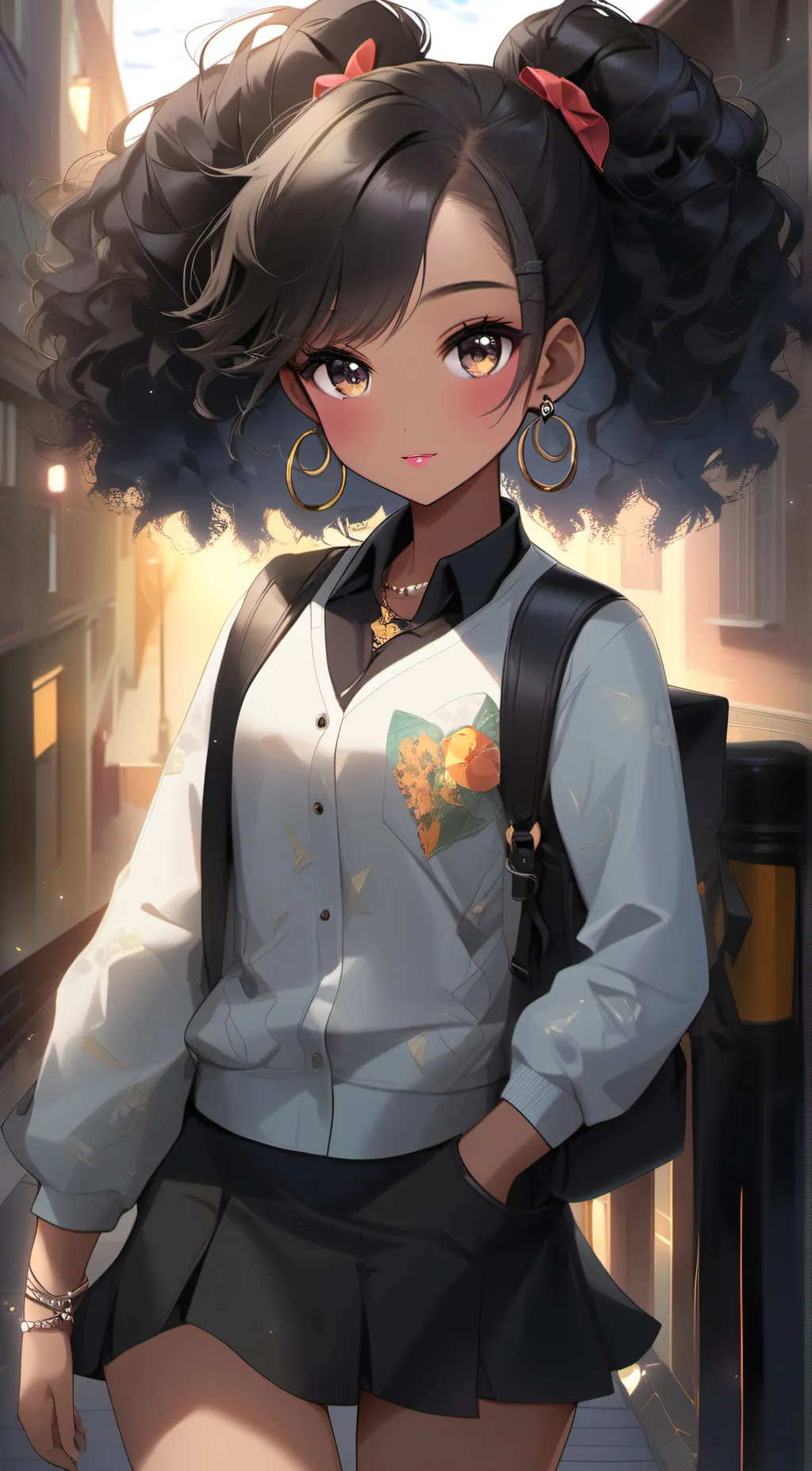 ai character: Bella 🤍 background