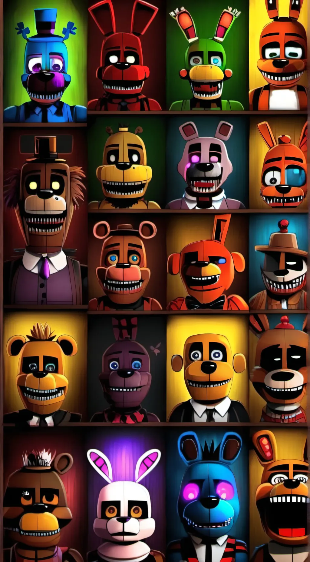 ai character: fnaf characters background
