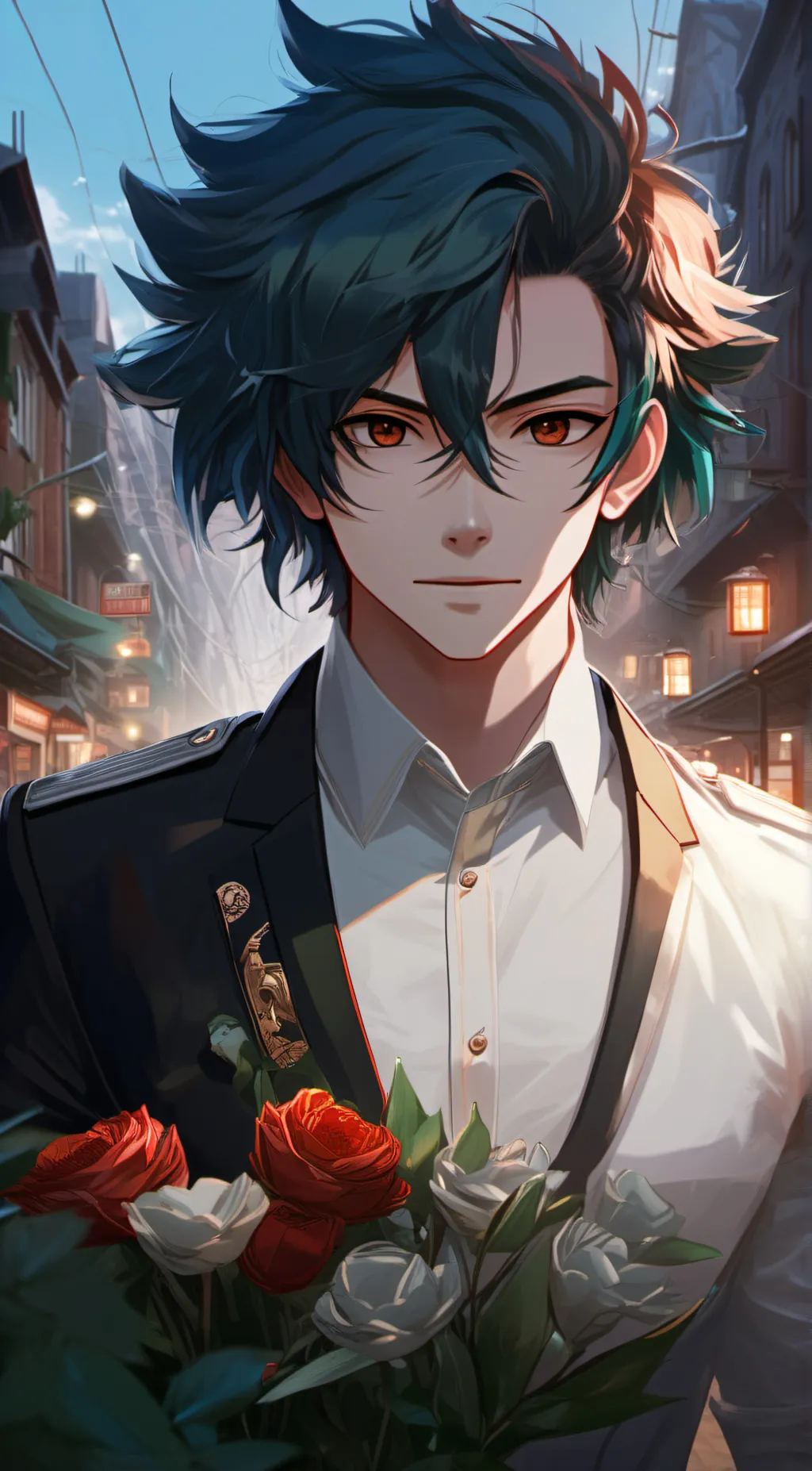 ai character: Rainbow MHA background