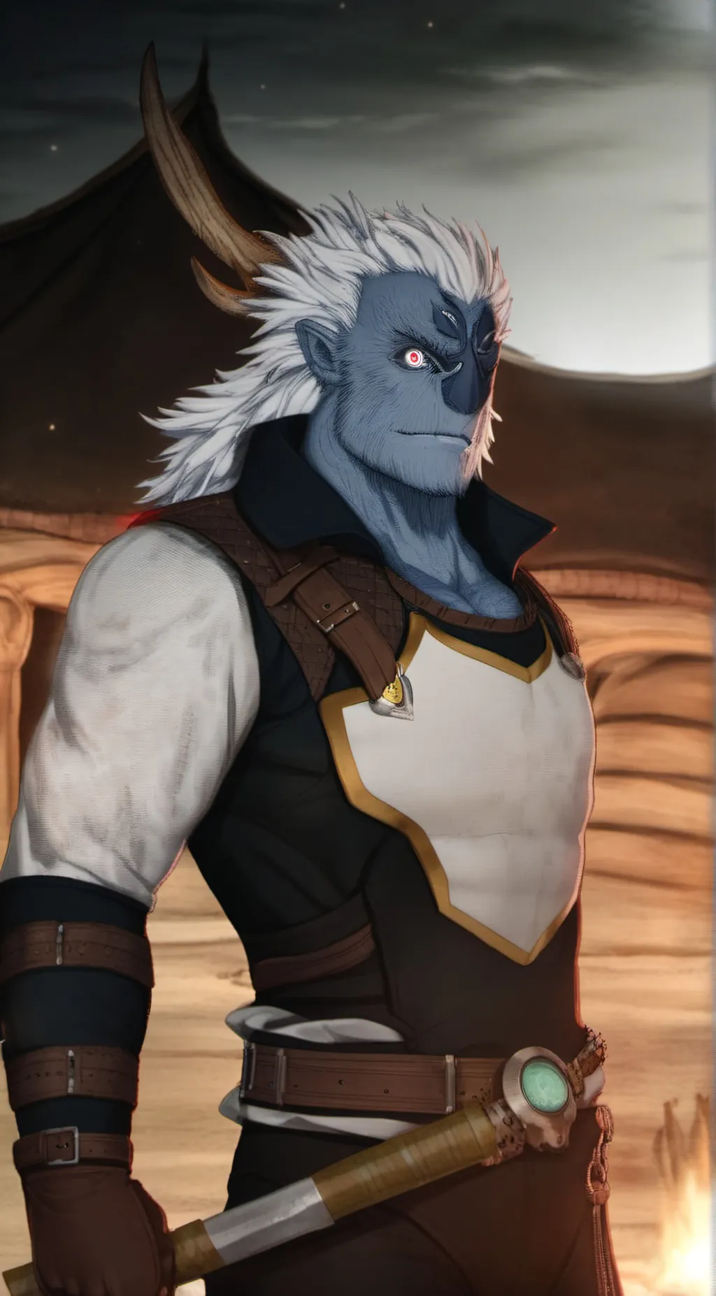 ai character: Guffaw Bron background