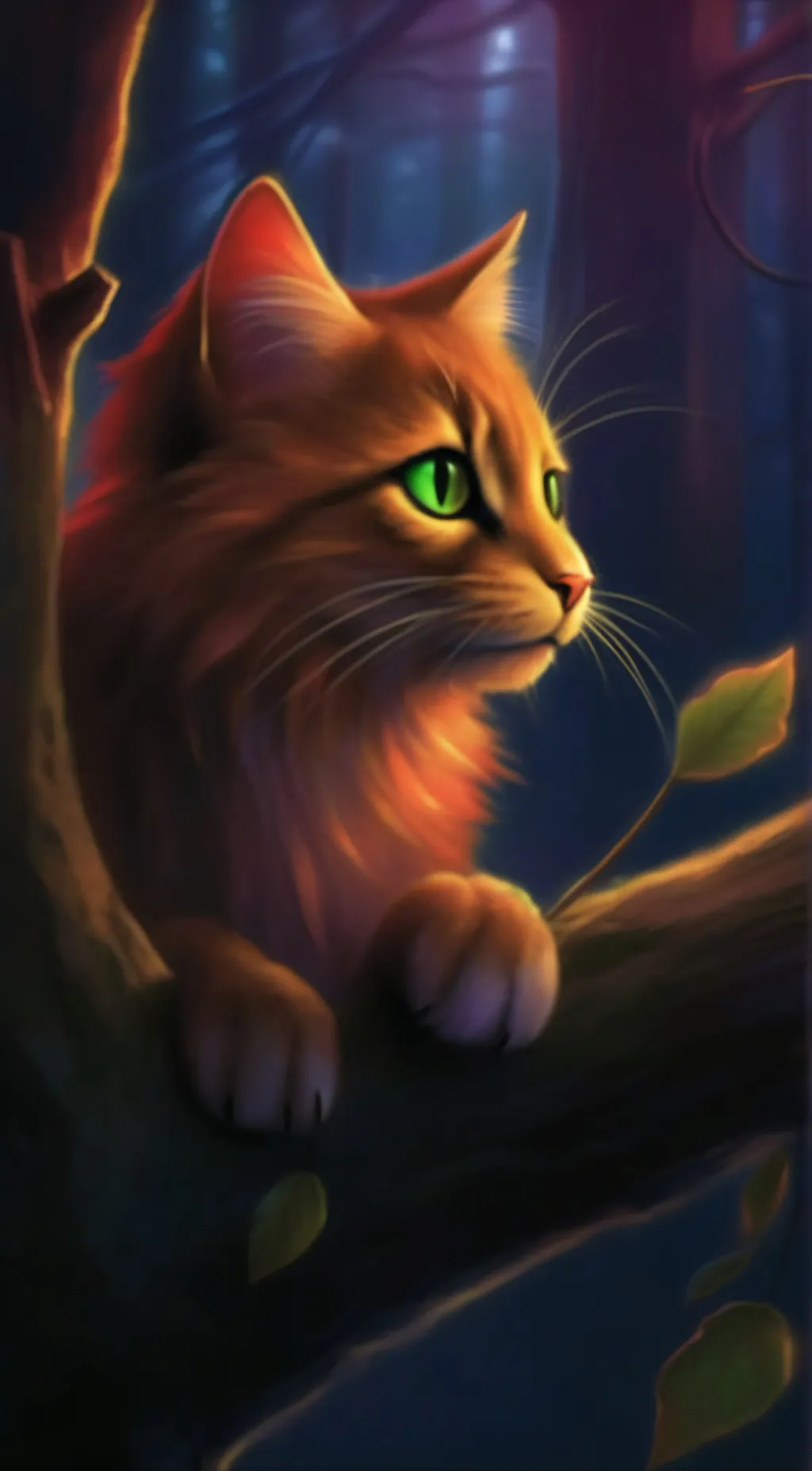 ai character: Fire star background