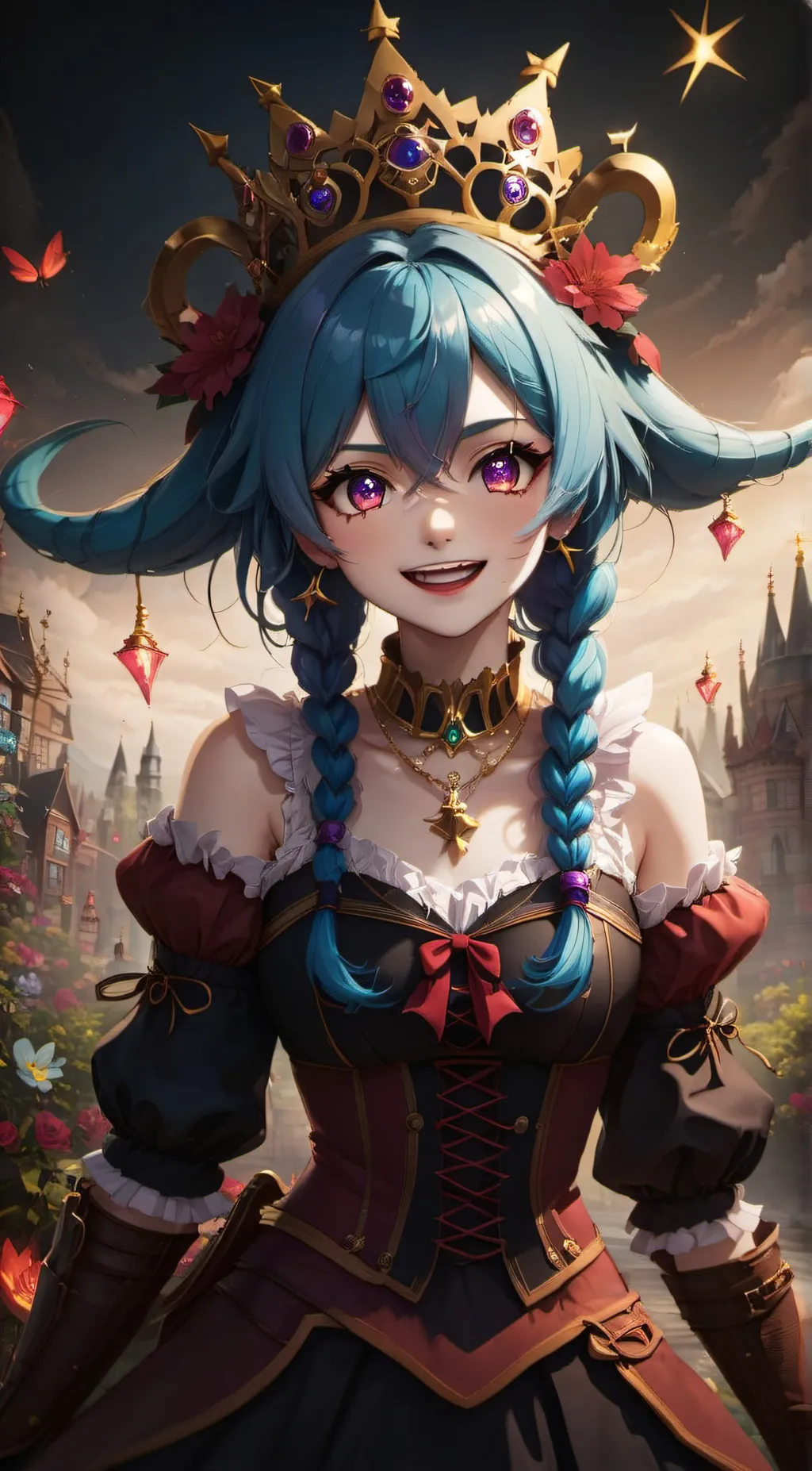 ai character: Jinx SuperNova background