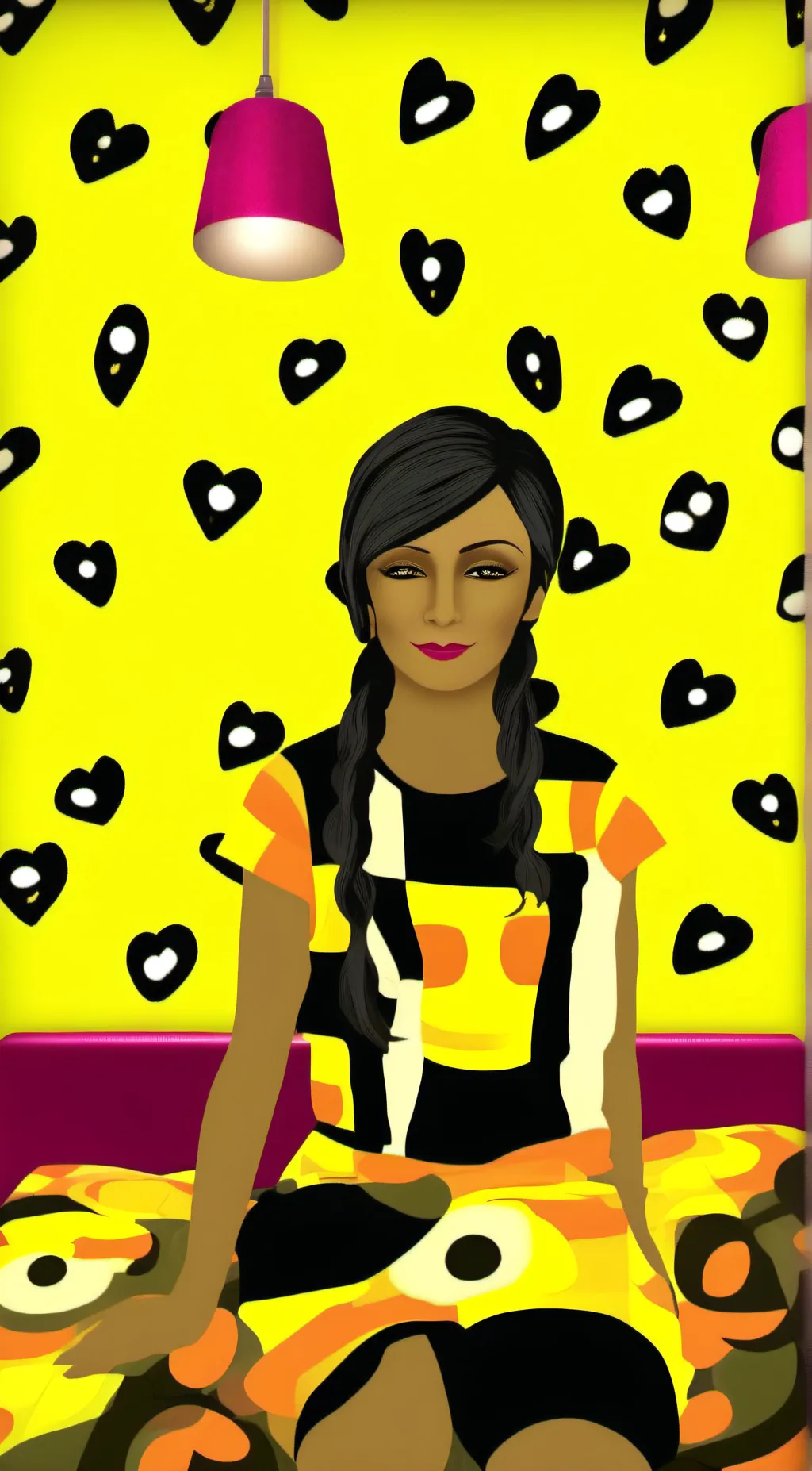 ai character: Arianna plata e background