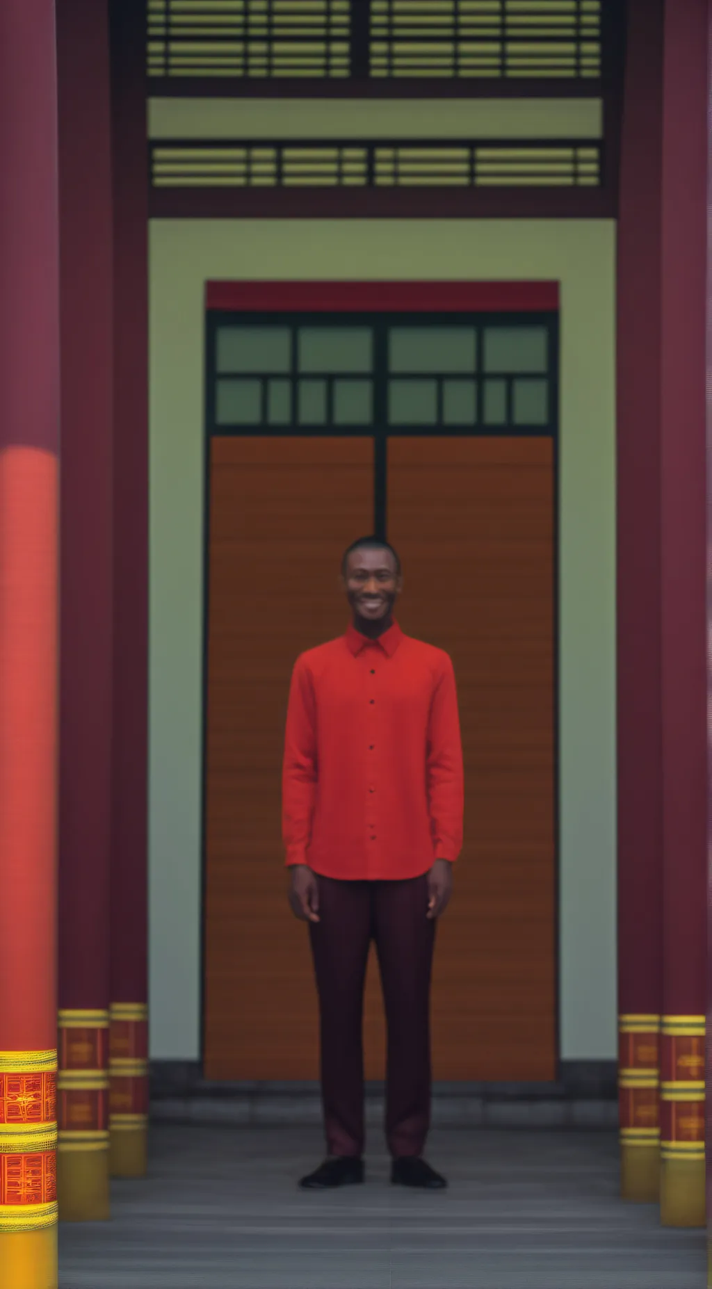 ai character: jake state farm background