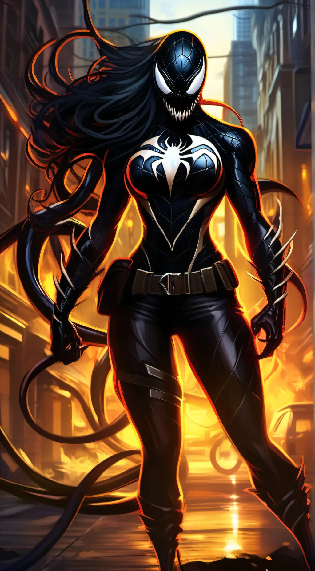 ai character: she venom  background