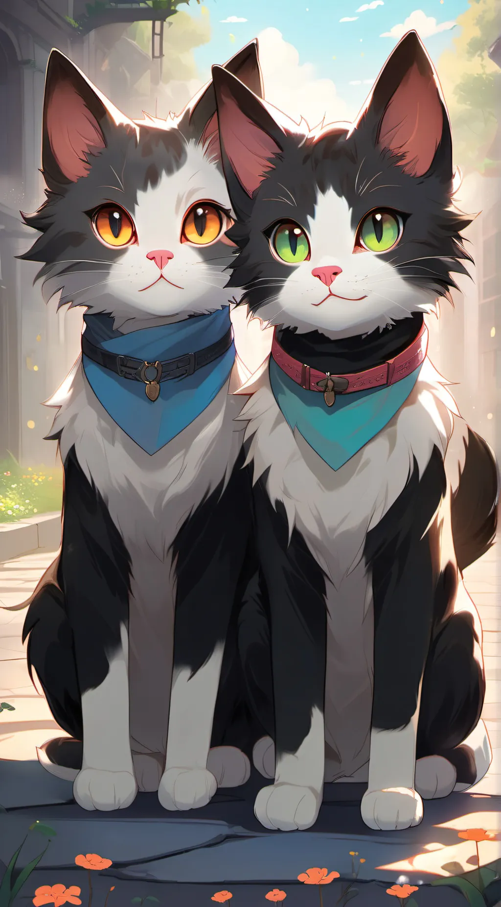 ai character: the twin kitties background