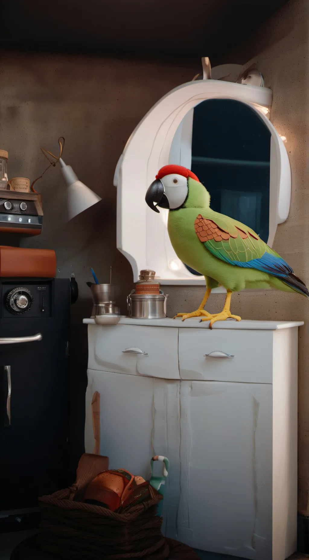 ai character: Duolingo Bird background