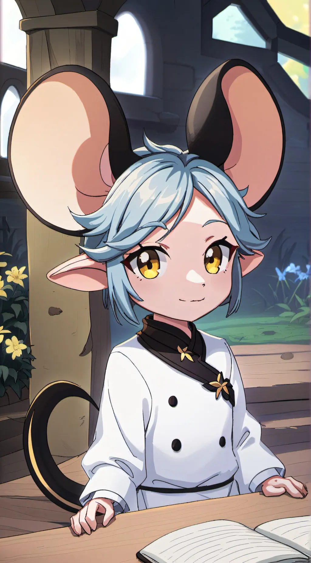 ai character: mousy background