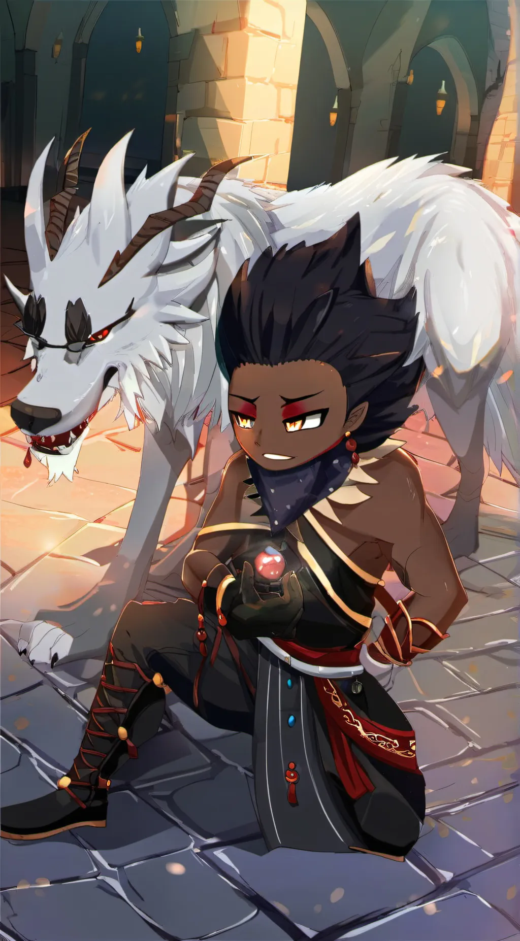 ai character: Fire 🔥 background