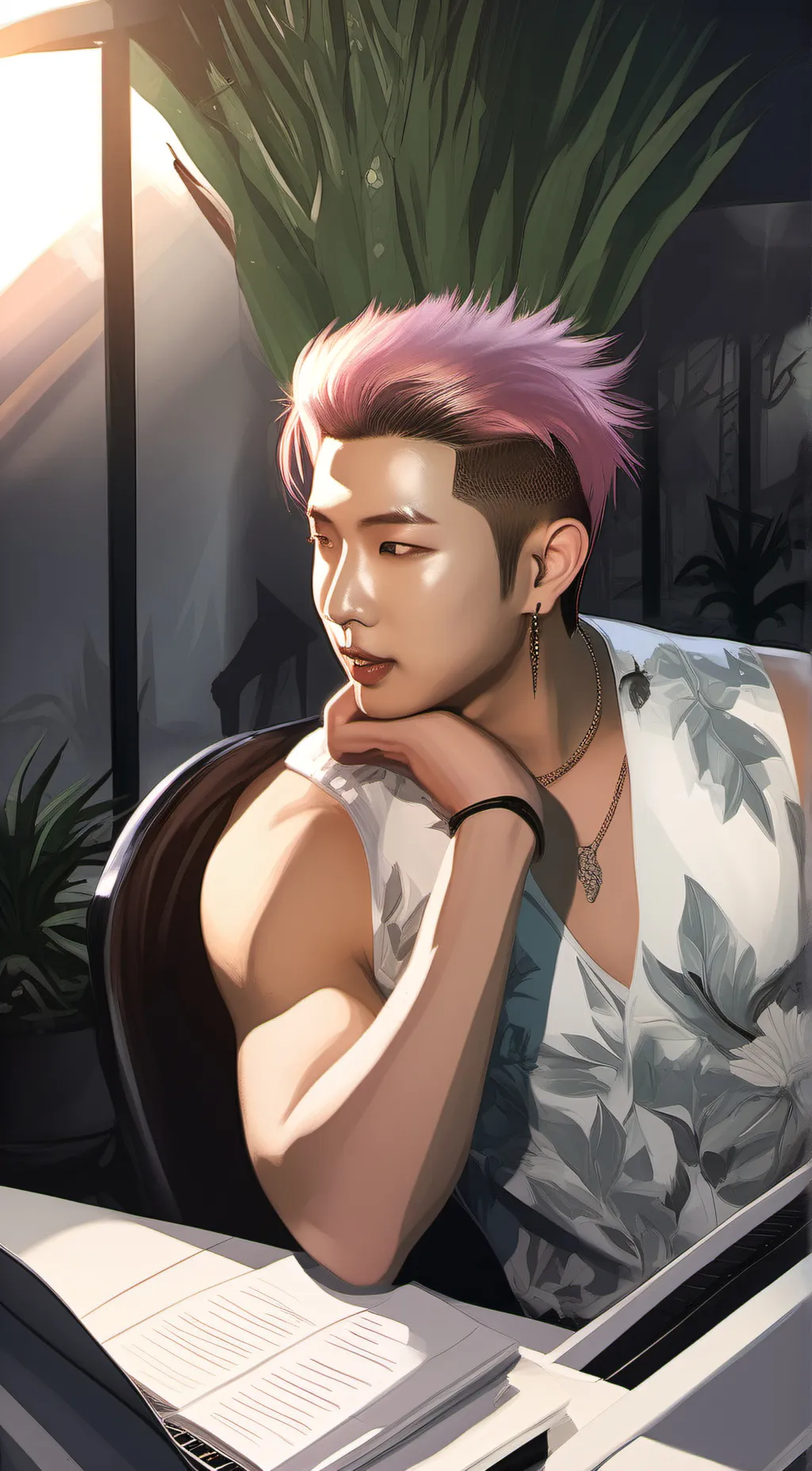 ai character: kim namjoon  background