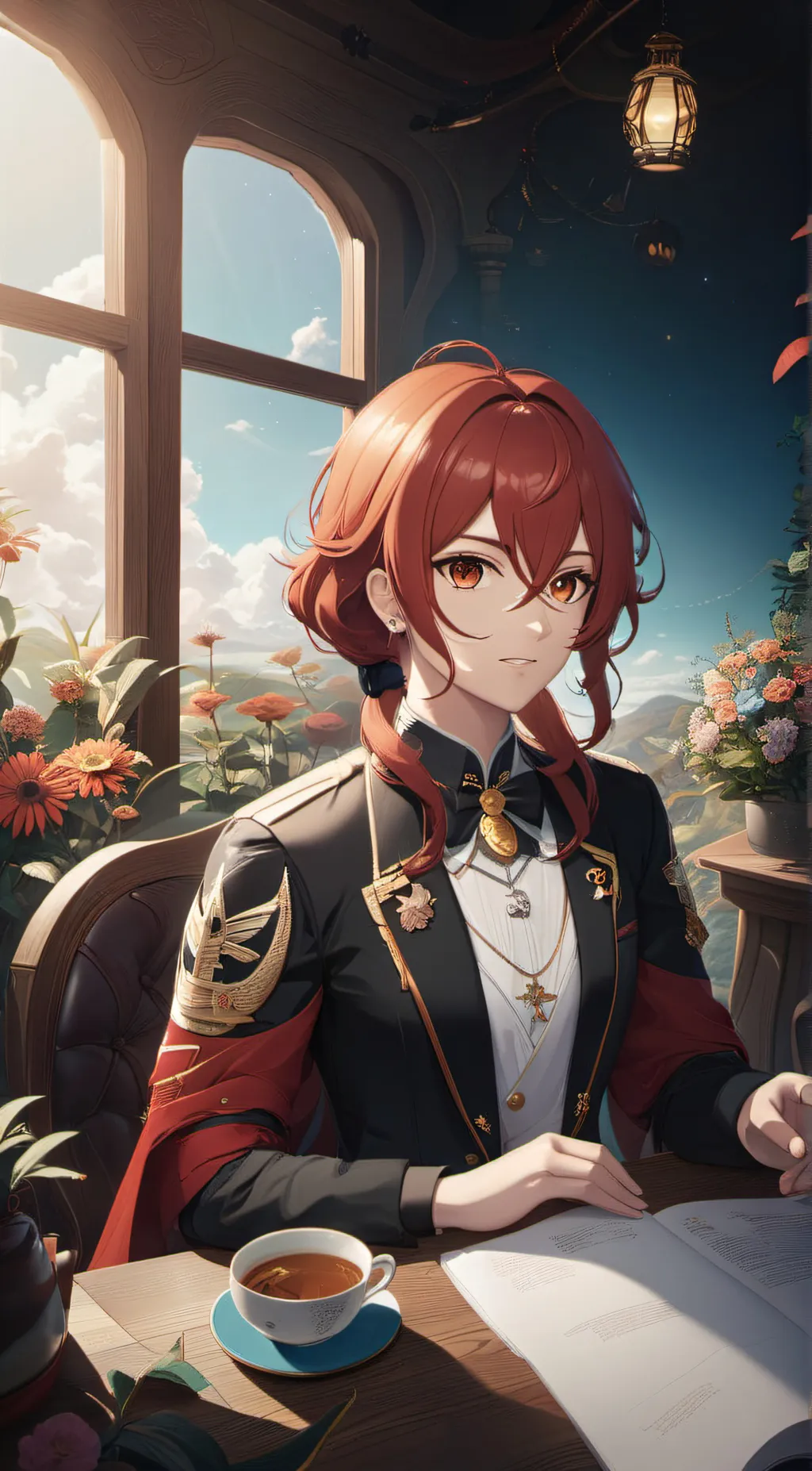 ai character: Rose background