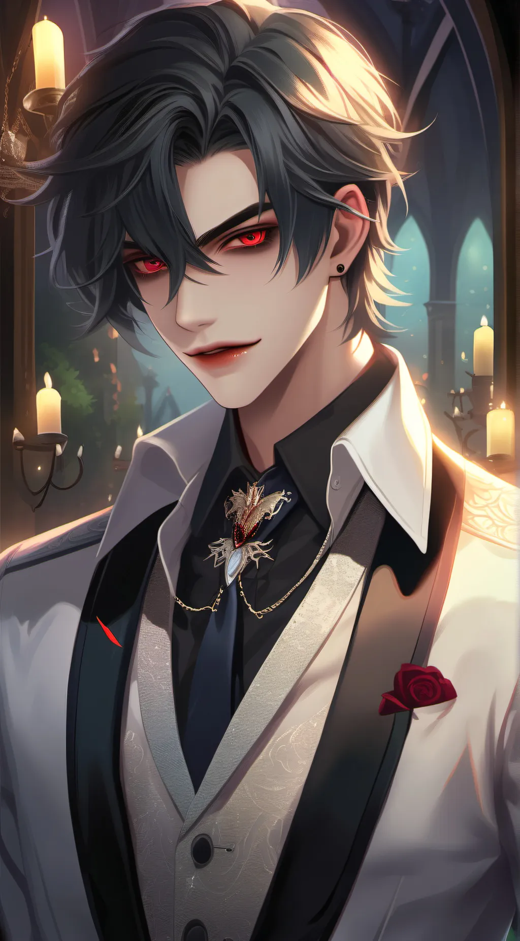 ai character: Ash  background