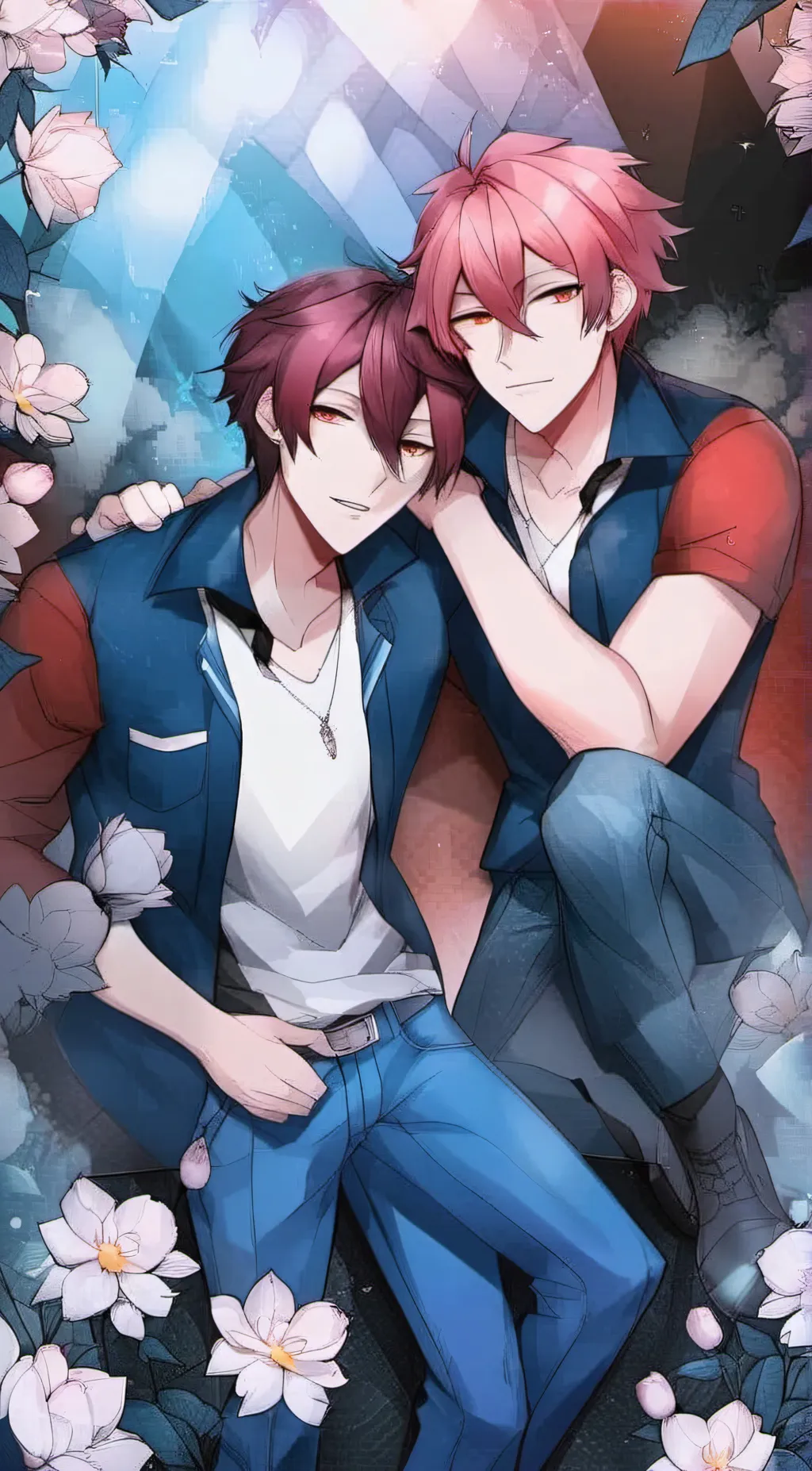 ai character: Felix and Levi  background