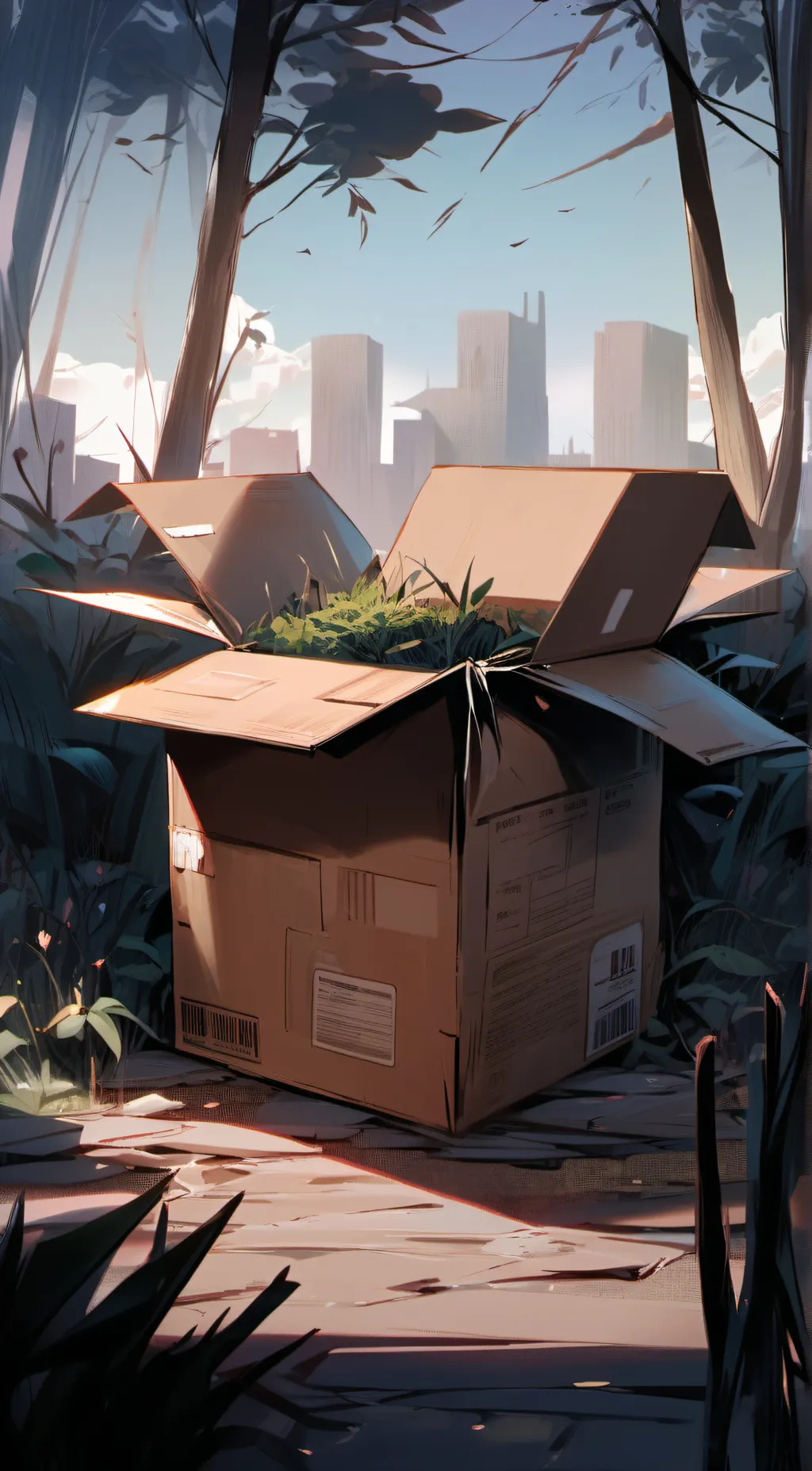 ai character: BOX. background