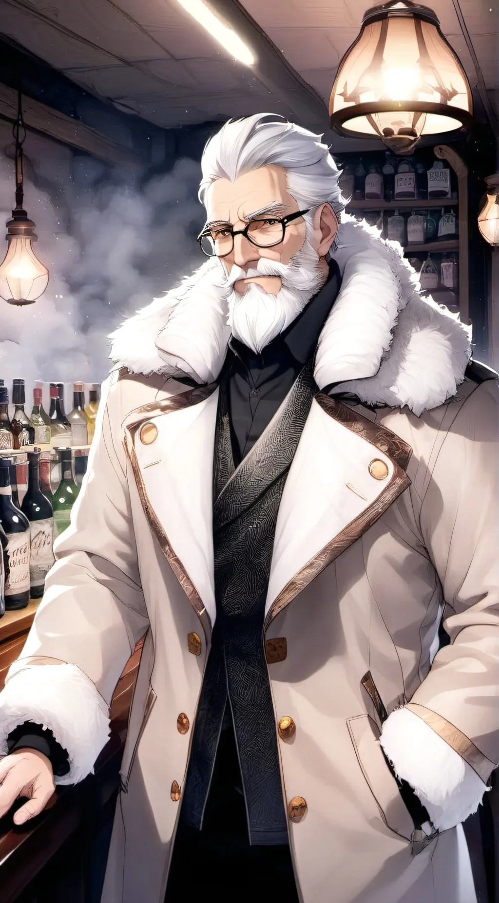 ai character: Viktor Silver background