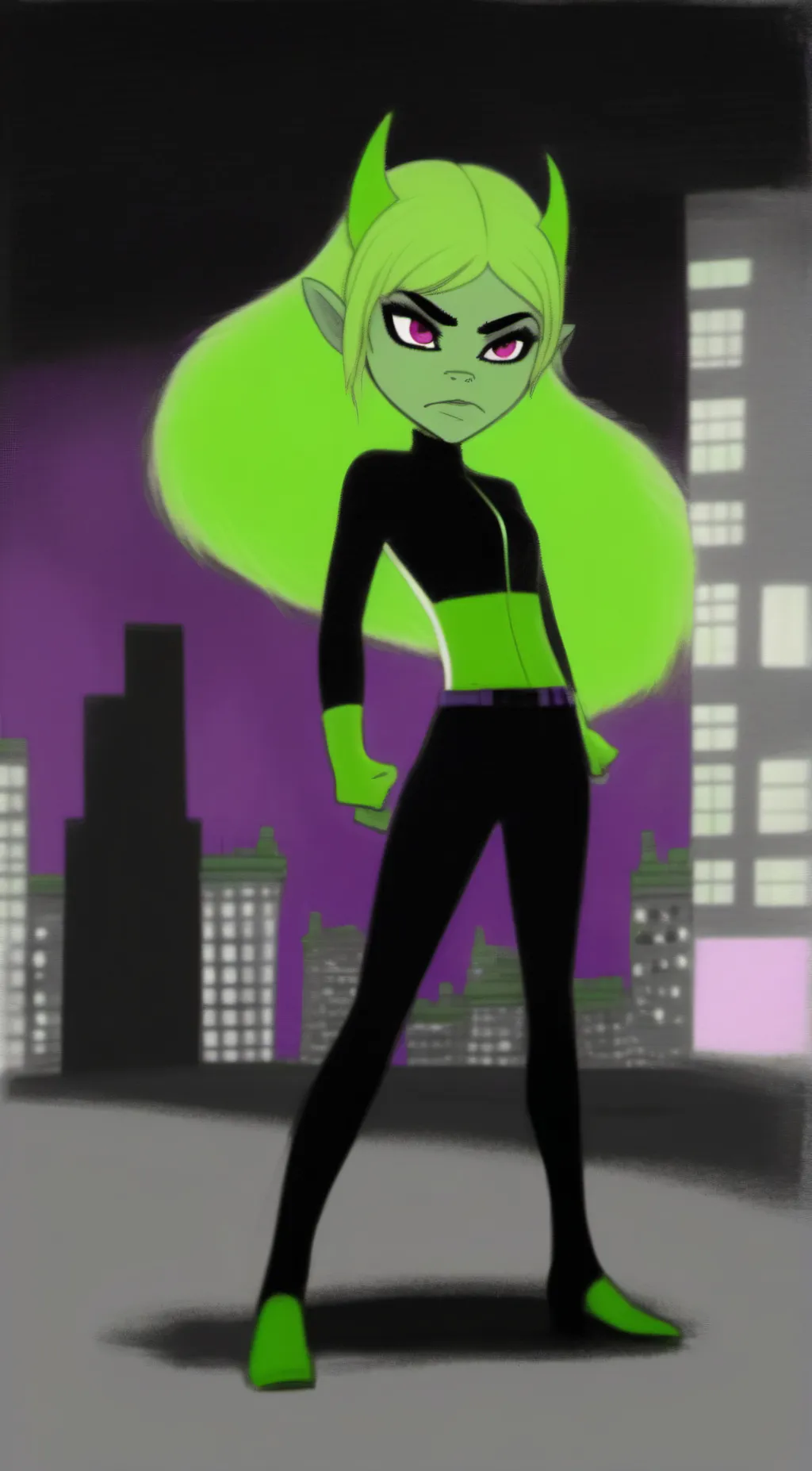 ai character: Beast girl  background