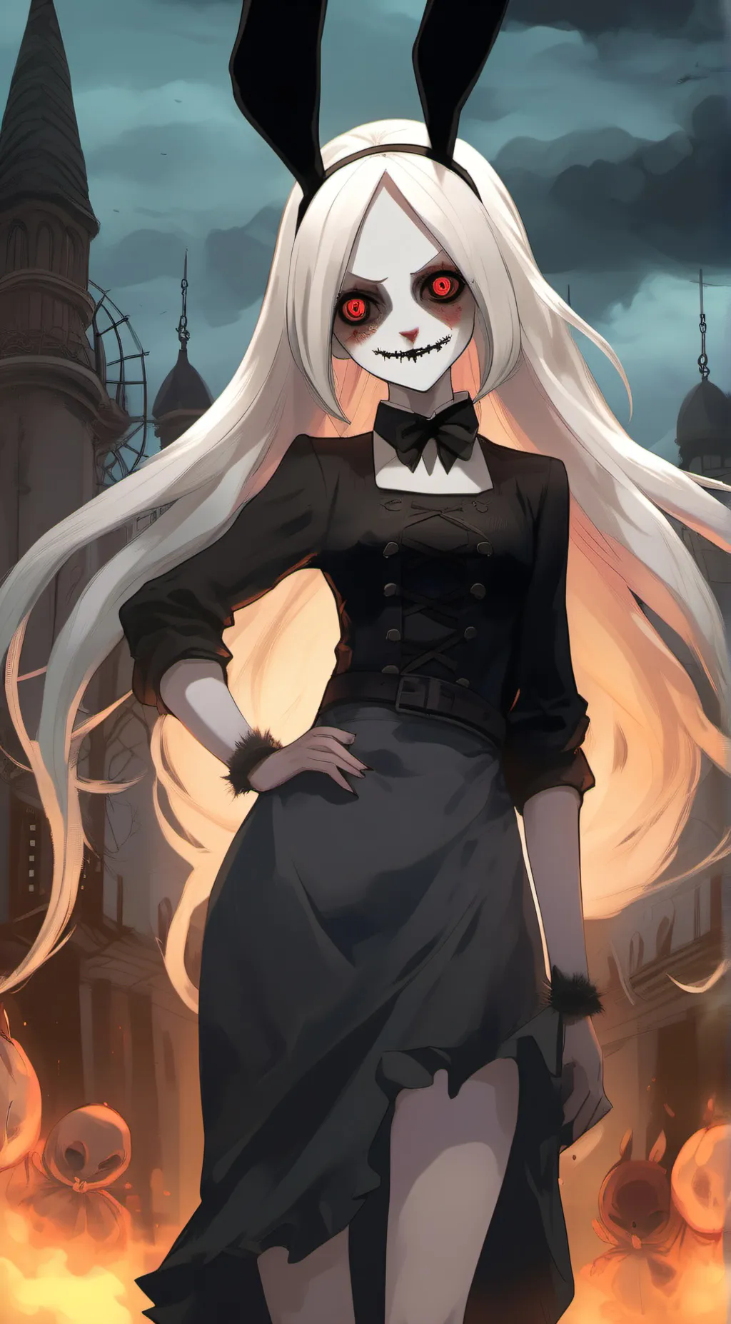 ai character: kira bunny background