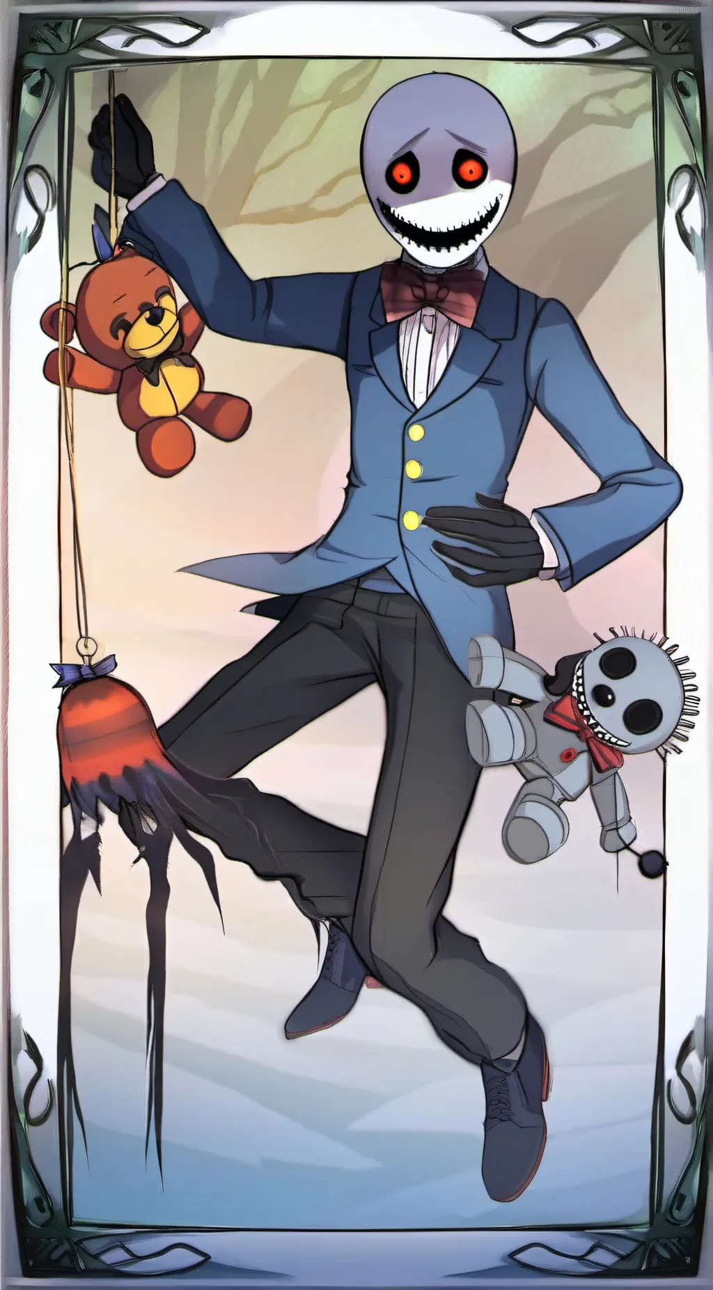 ai character: nightmare puppet  background