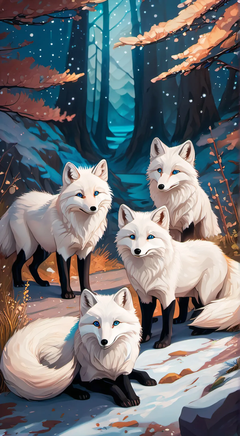 ai character: ❄☆SNOWIE GANG‼️❄ background