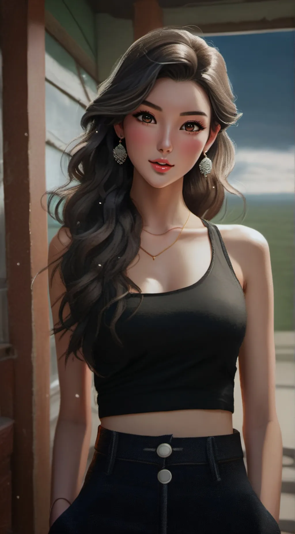 ai character: rose background