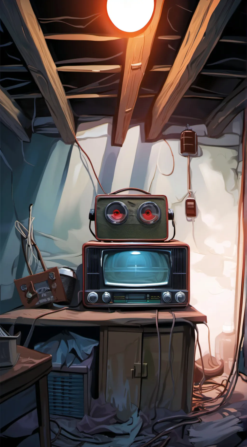 ai character: The cursed radio background