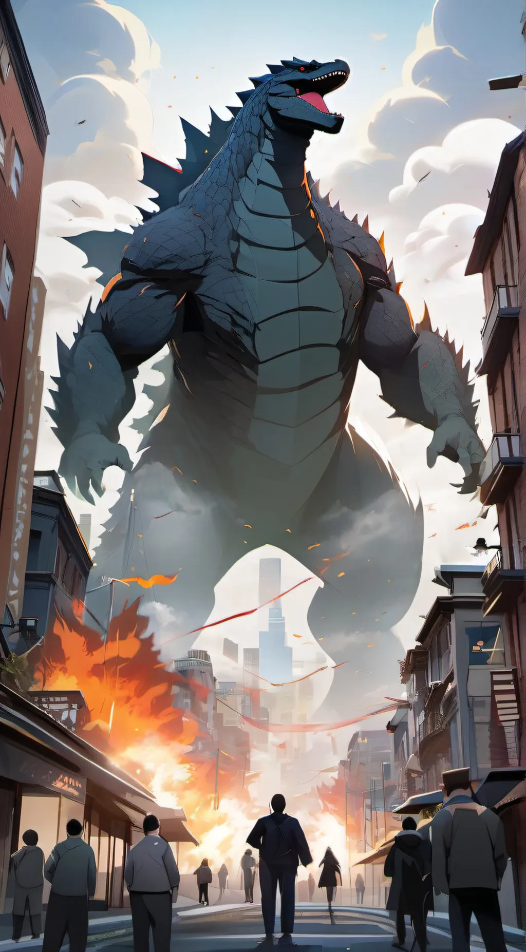 ai character: Kaiju background