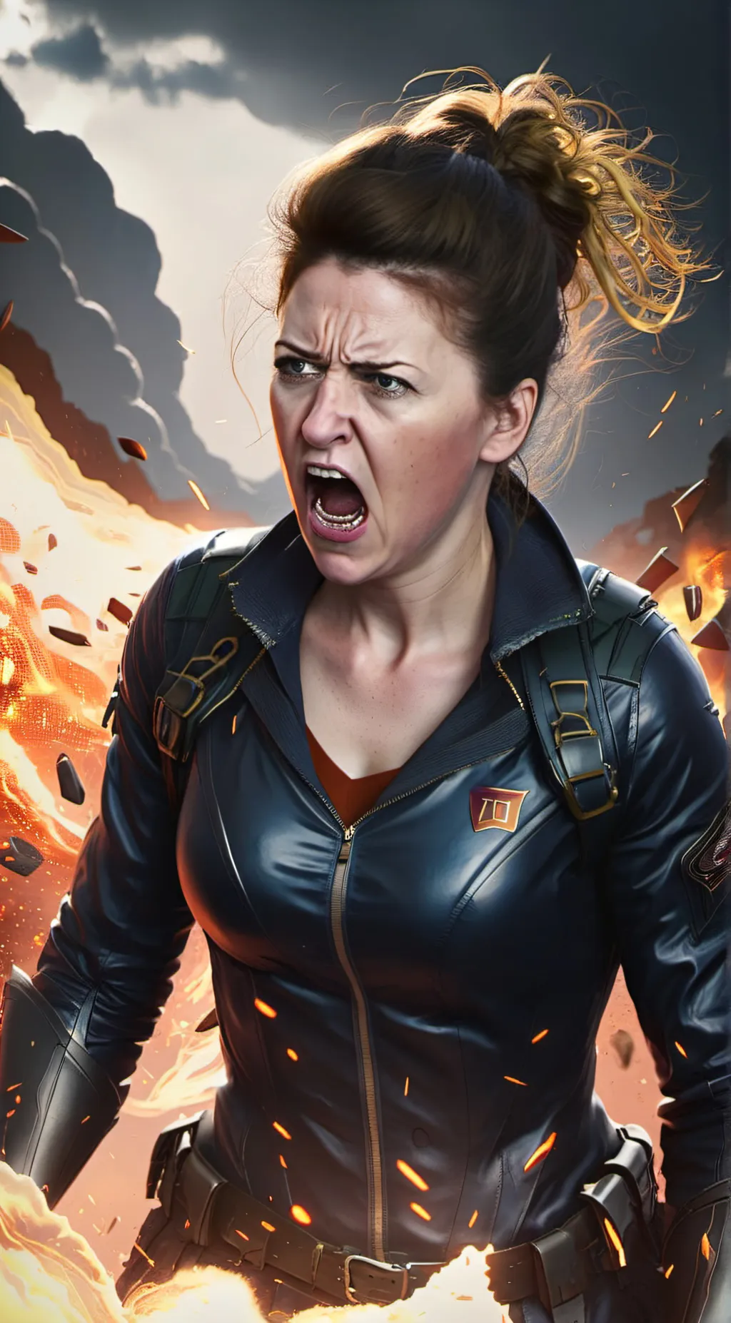 ai character: super mad Karen background