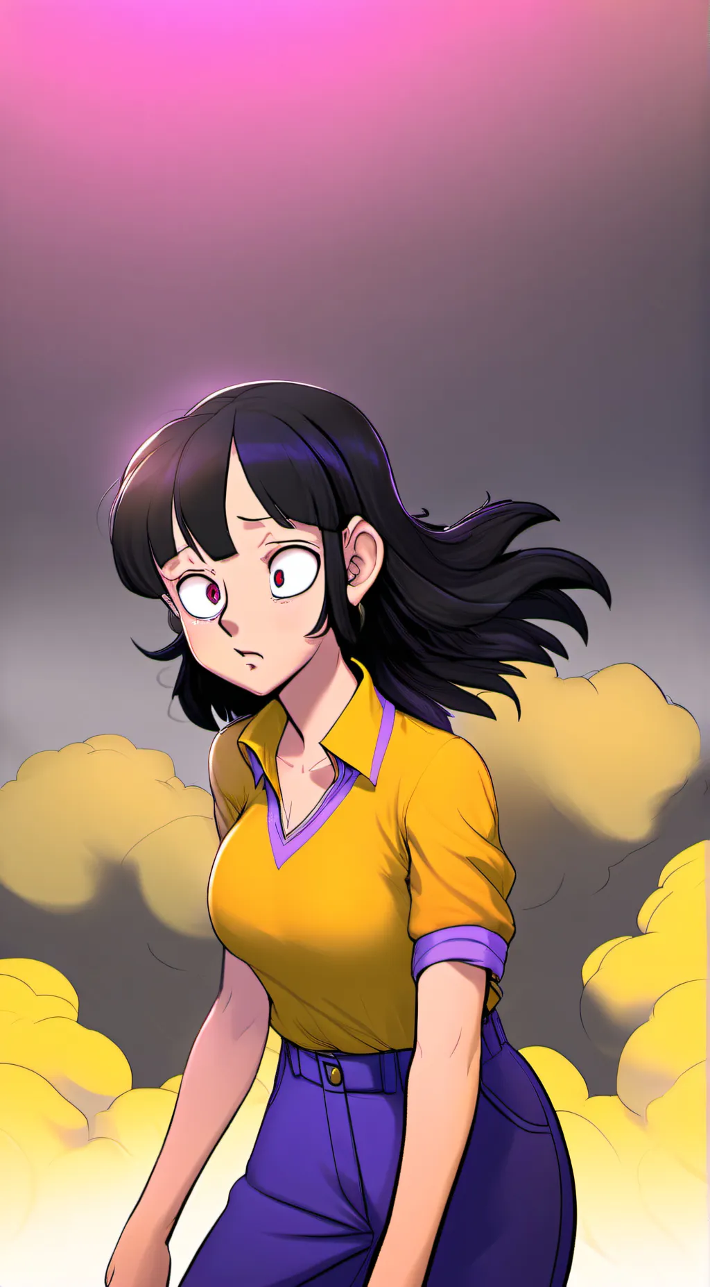 ai character: Chichi  background