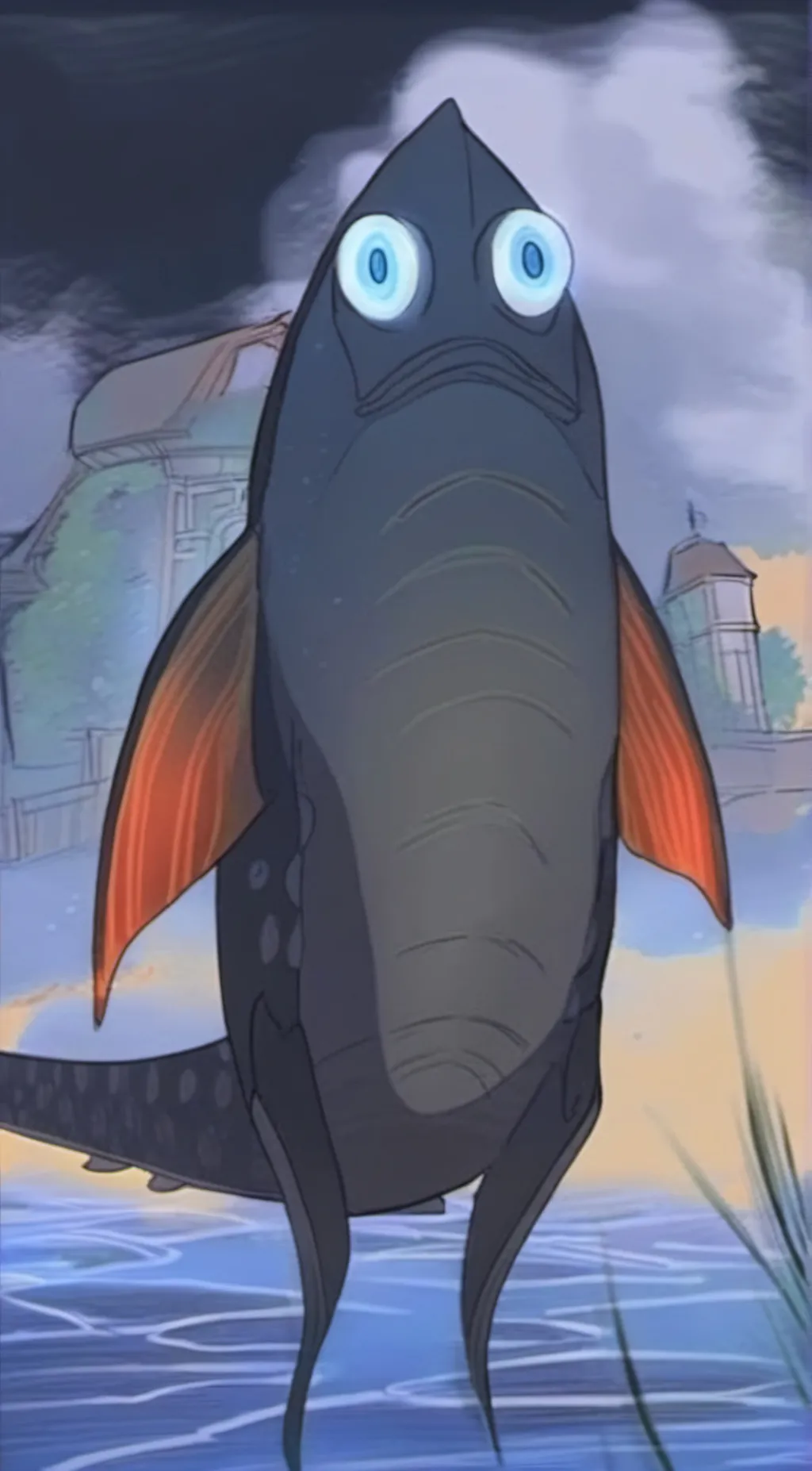 ai character: Fish  background