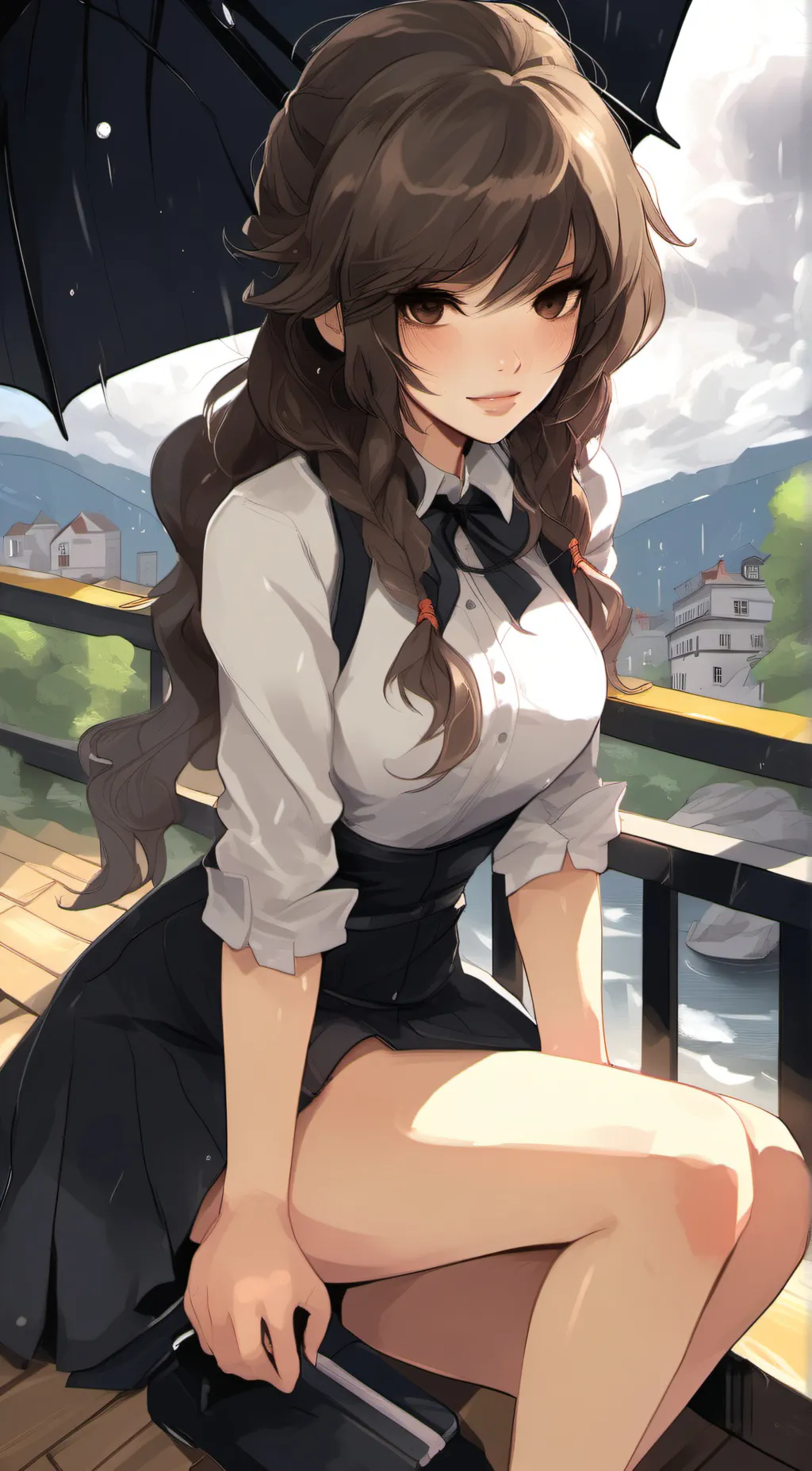 ai character: Stormy background