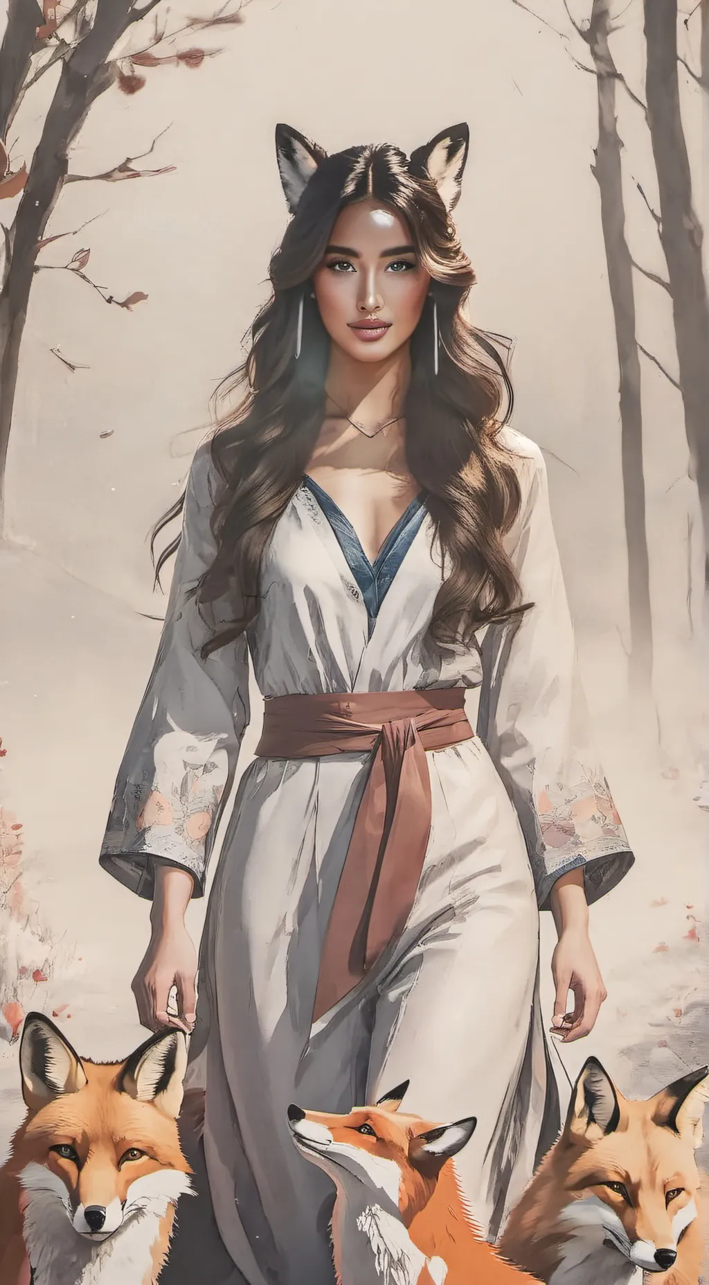 ai character: foxy background