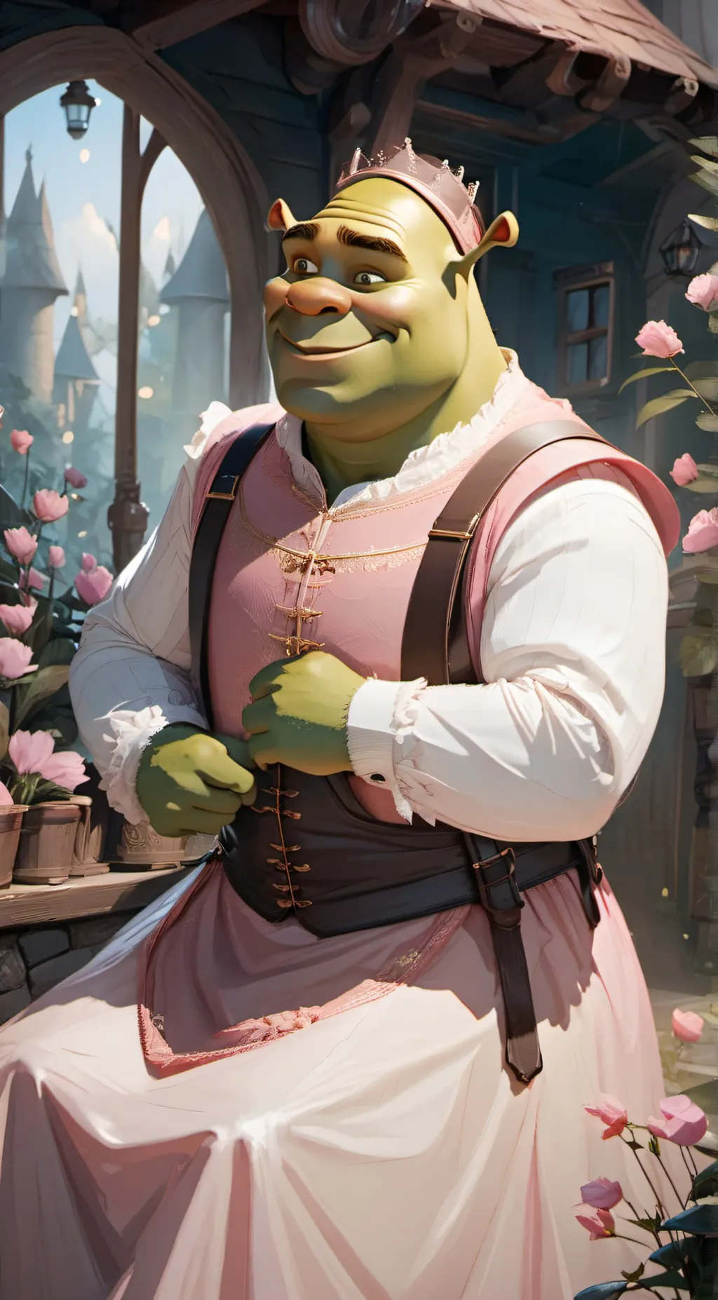 ai character: Pretty princess  background